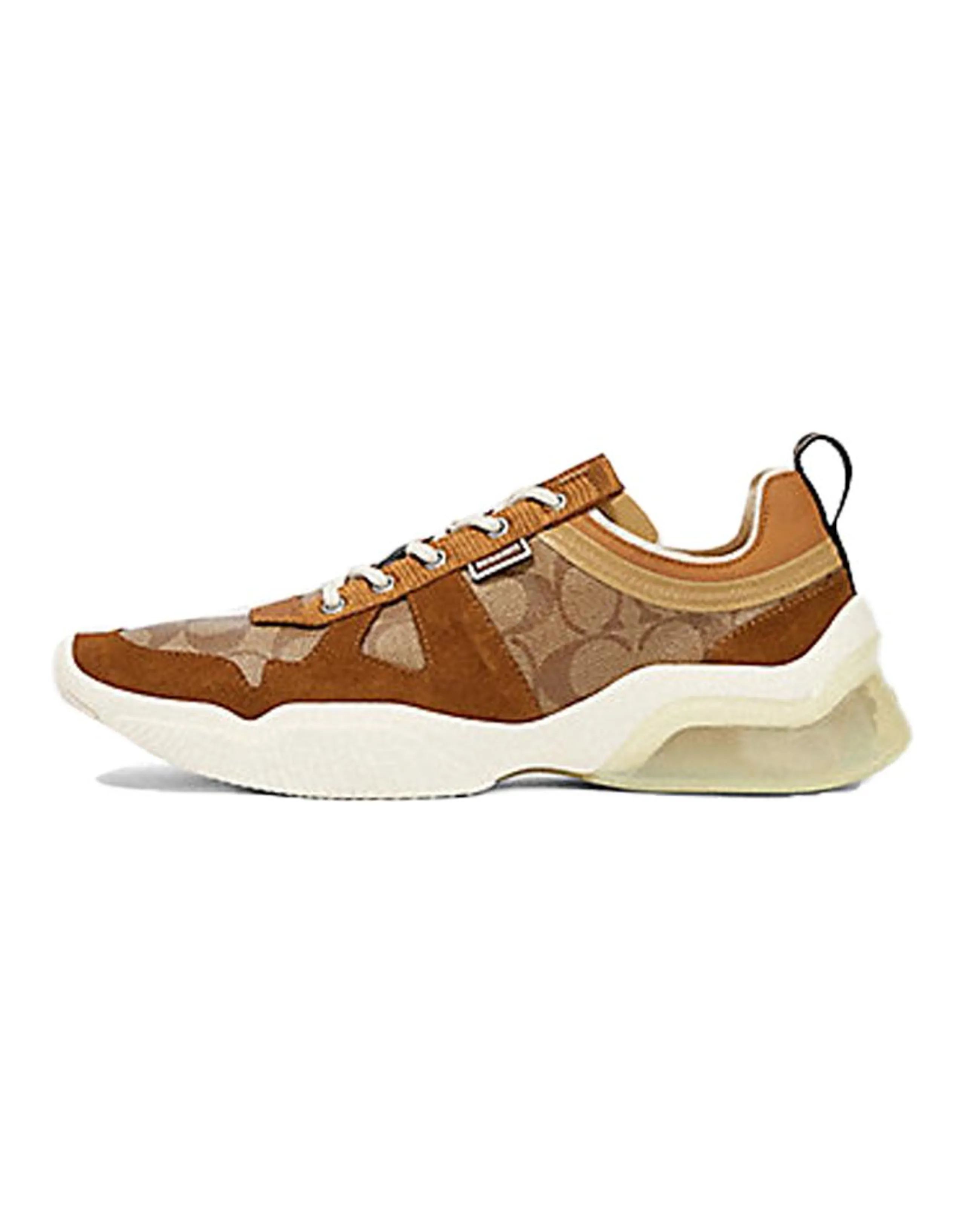 COACH CitySole Cushioned Slip-Resistant Low-Top Casual Shoes Men's Brown White