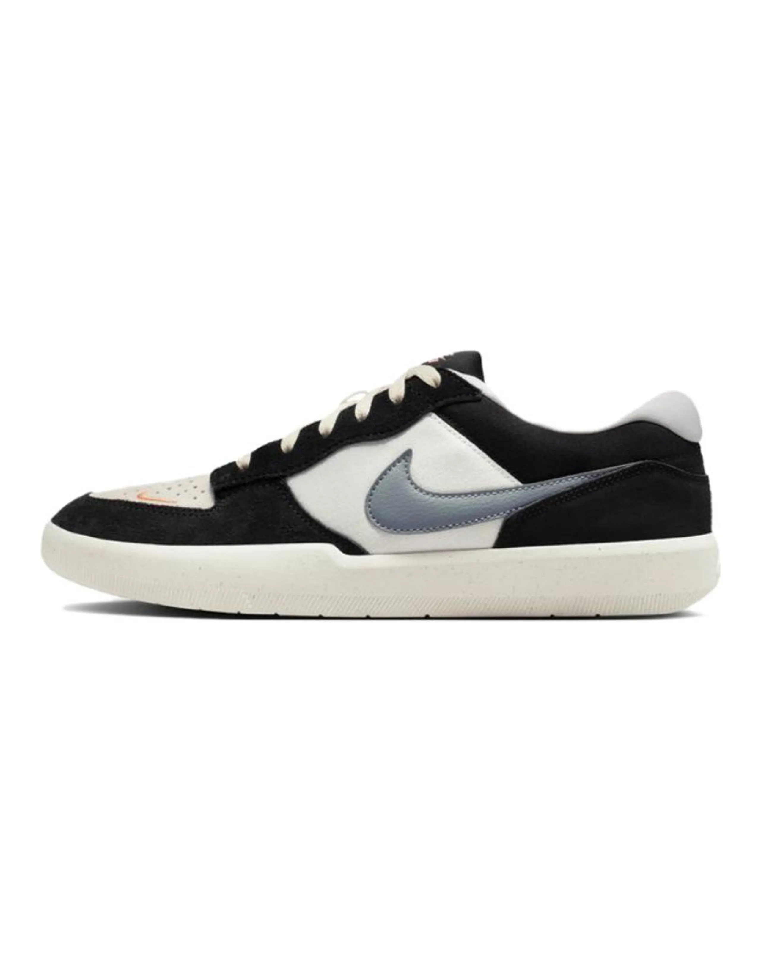 Nike SB Force 58 Street Style Comfortable Versatile Skate Shoes Unisex Black White Gray