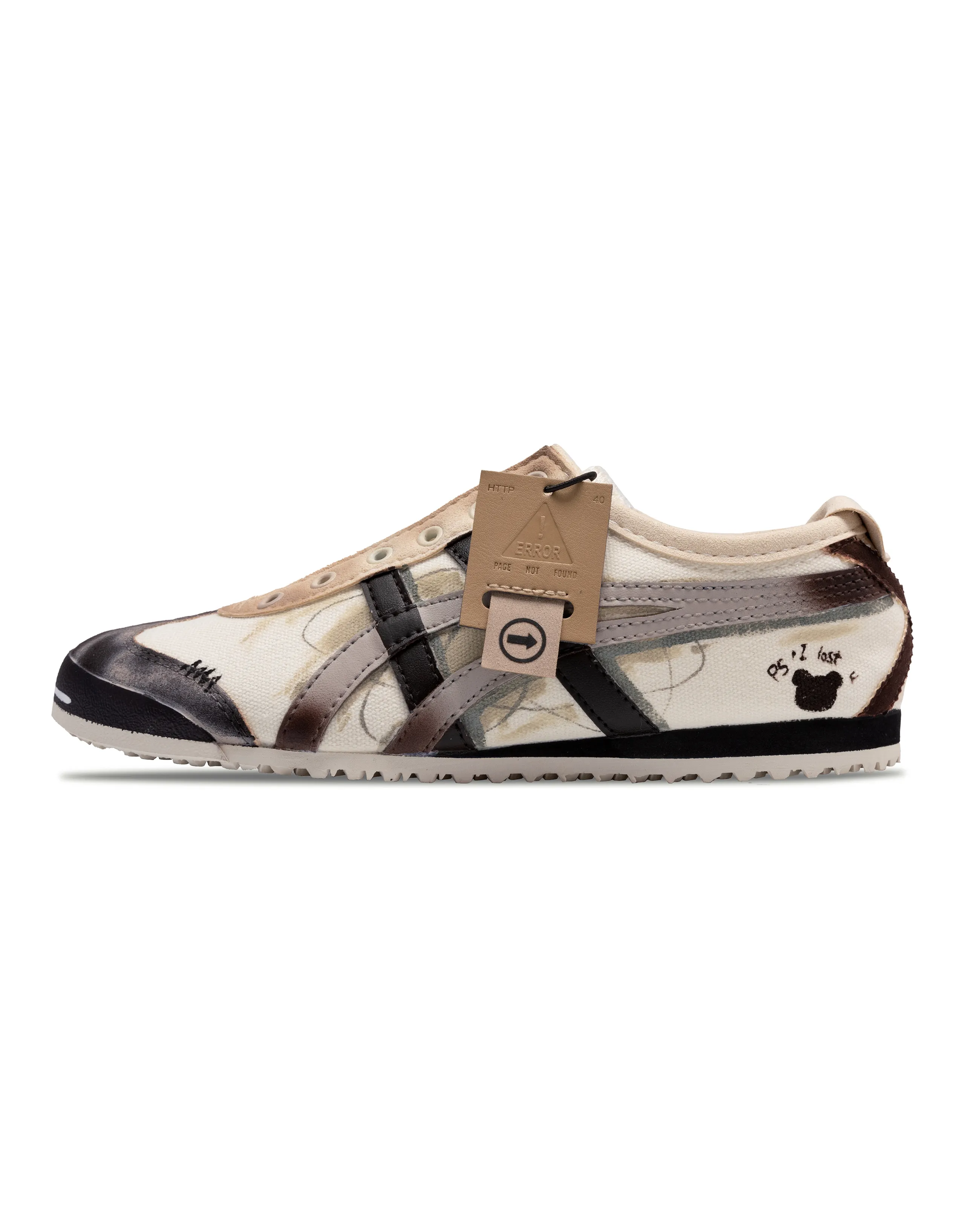 Onitsuka Tiger MEXICO 66 Heart In A Muddle Durable Breathable Lightweight Low-Top Casual Shoes Unisex Gray Coffee
