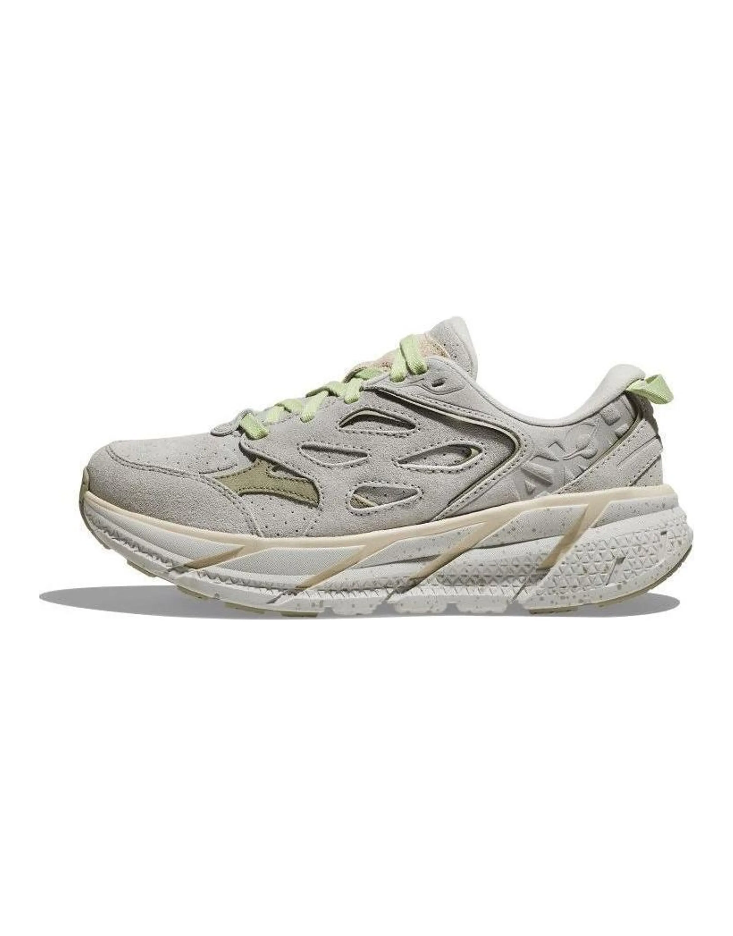 HOKA ONE ONE Clifton L Cushioning Wear Resistant Low Top Running Shoes Unisex Gray Green