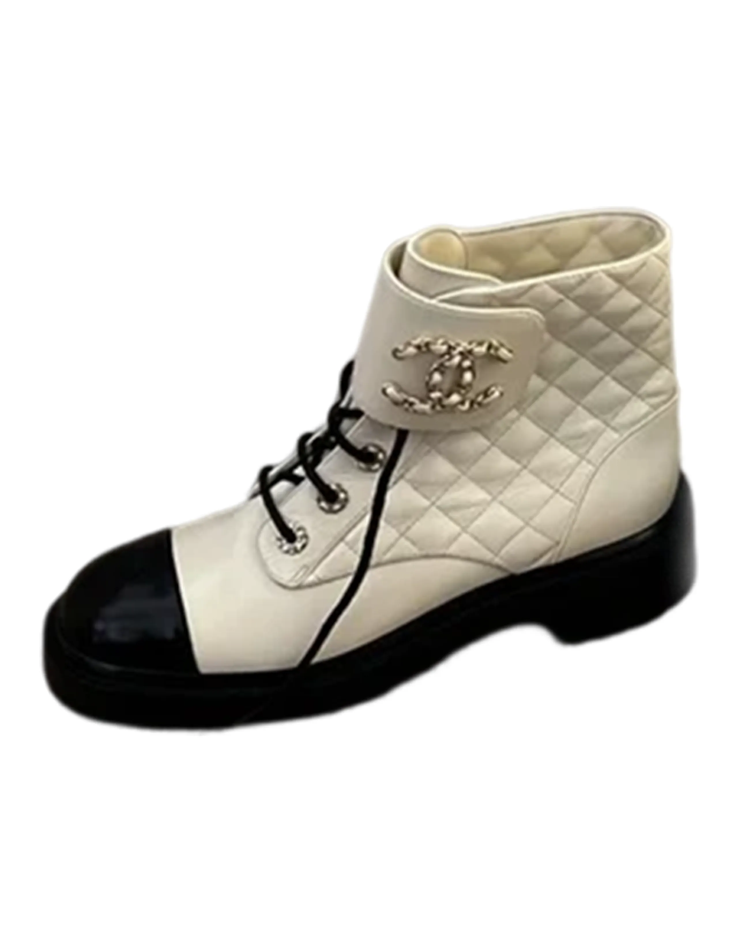 CHANEL Martin Boots Women's Beige