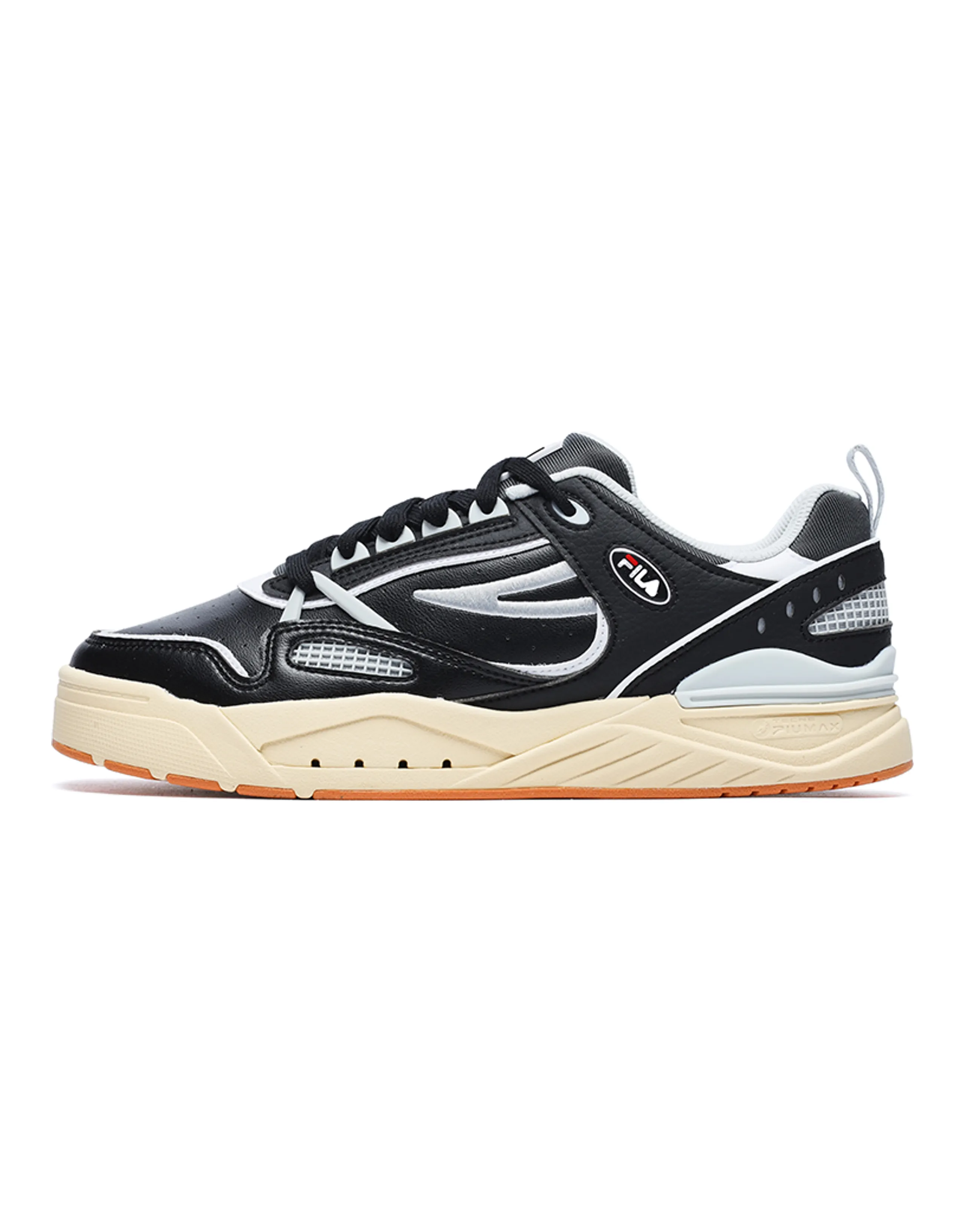FILA Slam 22 Wear-Resistant Low-Top Skateboard Shoes Men's Black Contour Gray
