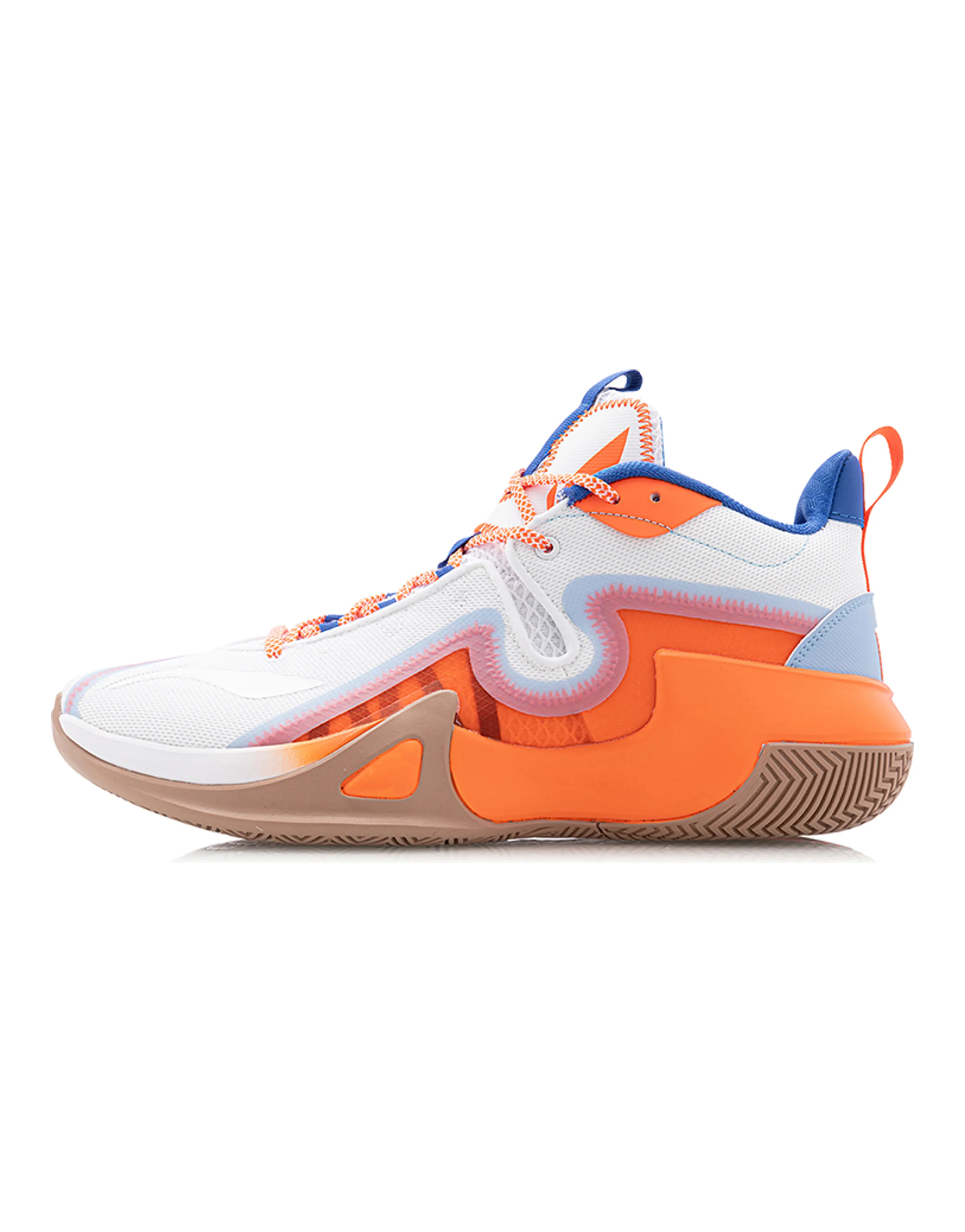 LINING Storm 2020 Basketball Shoes Men Mid-Top Orange