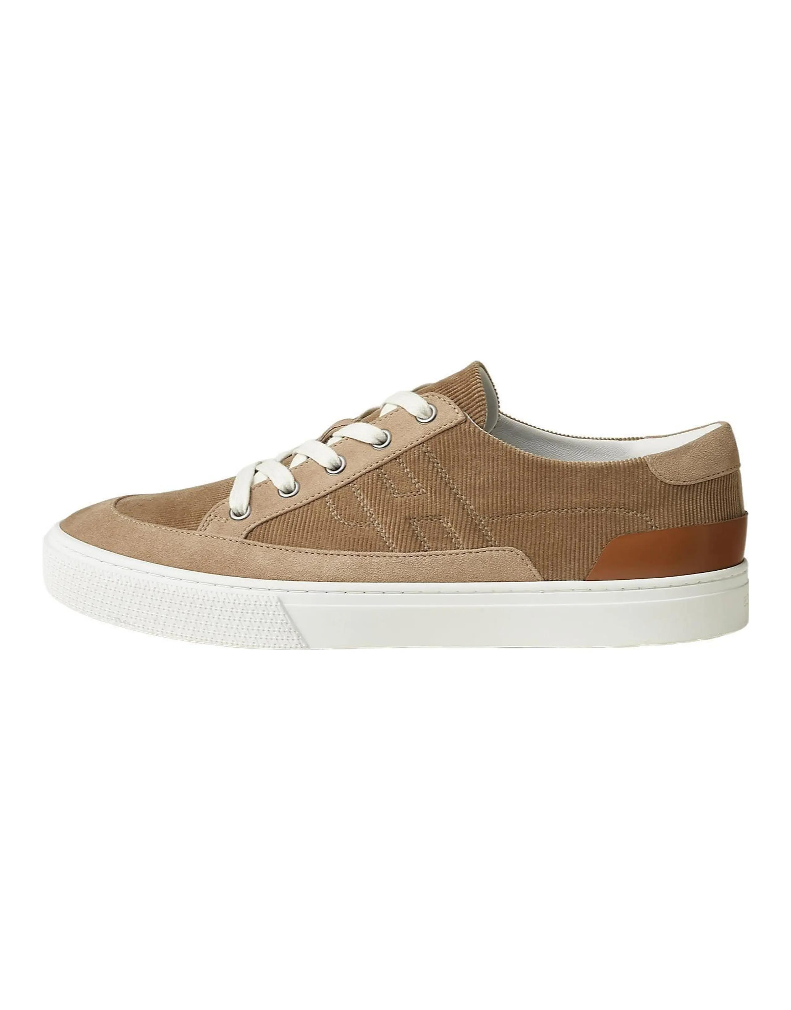HERMES Deep Skateboard Shoes Men Low-Top Clay Beige