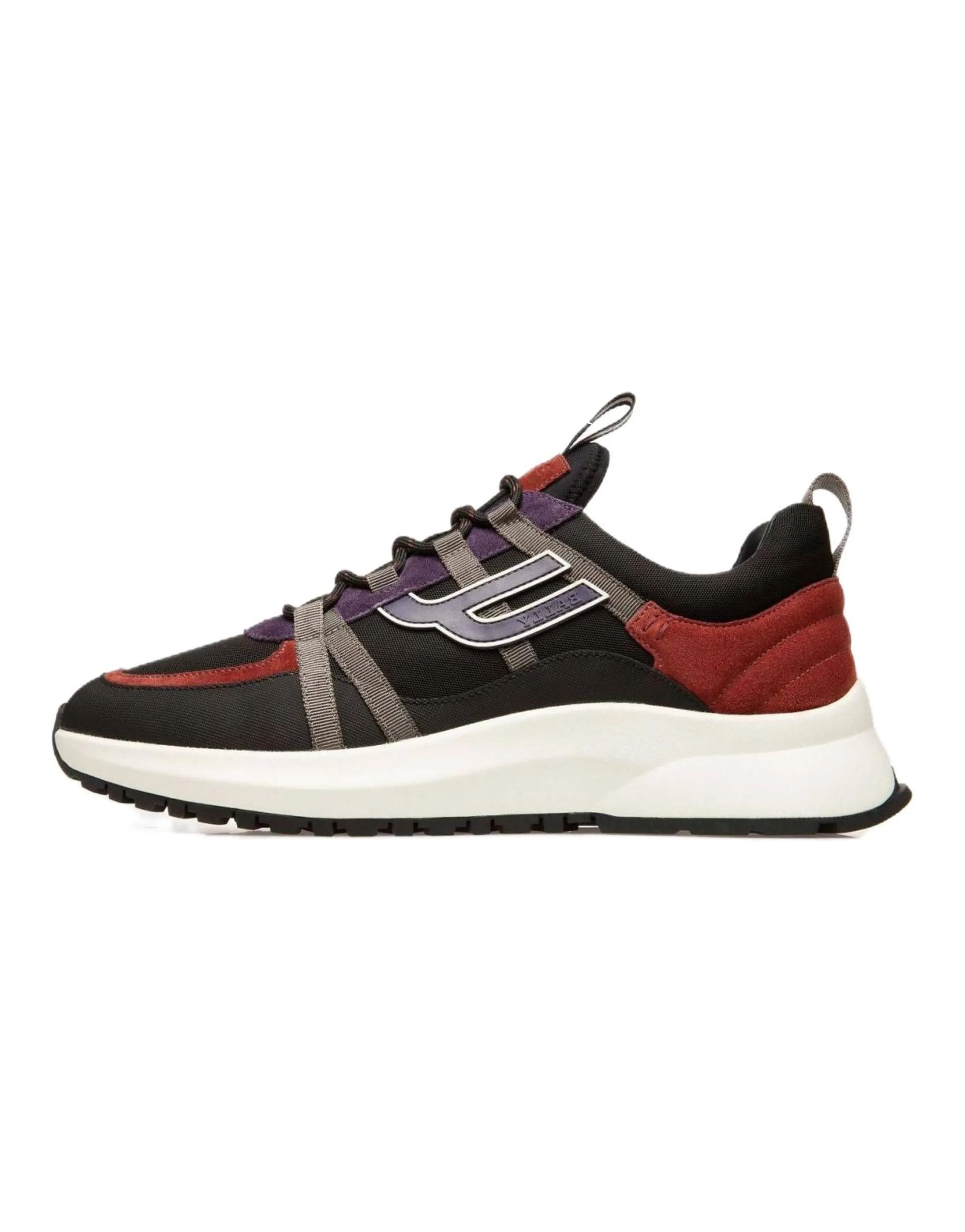 BALLY Casual Shoes Men Low-Top Black/Red