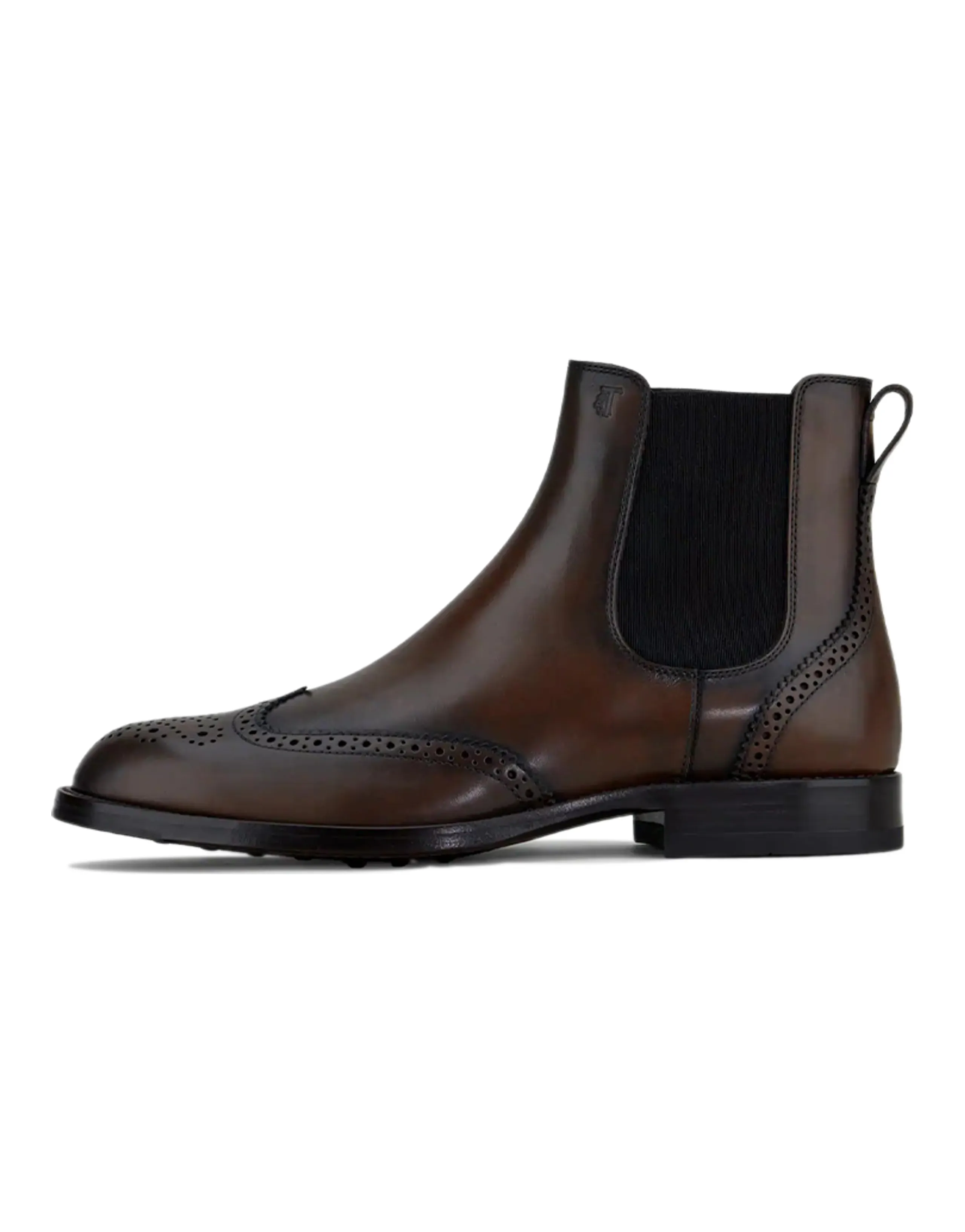 TOD'S Calfskin Ankle Chelsea Boots Men's Brown