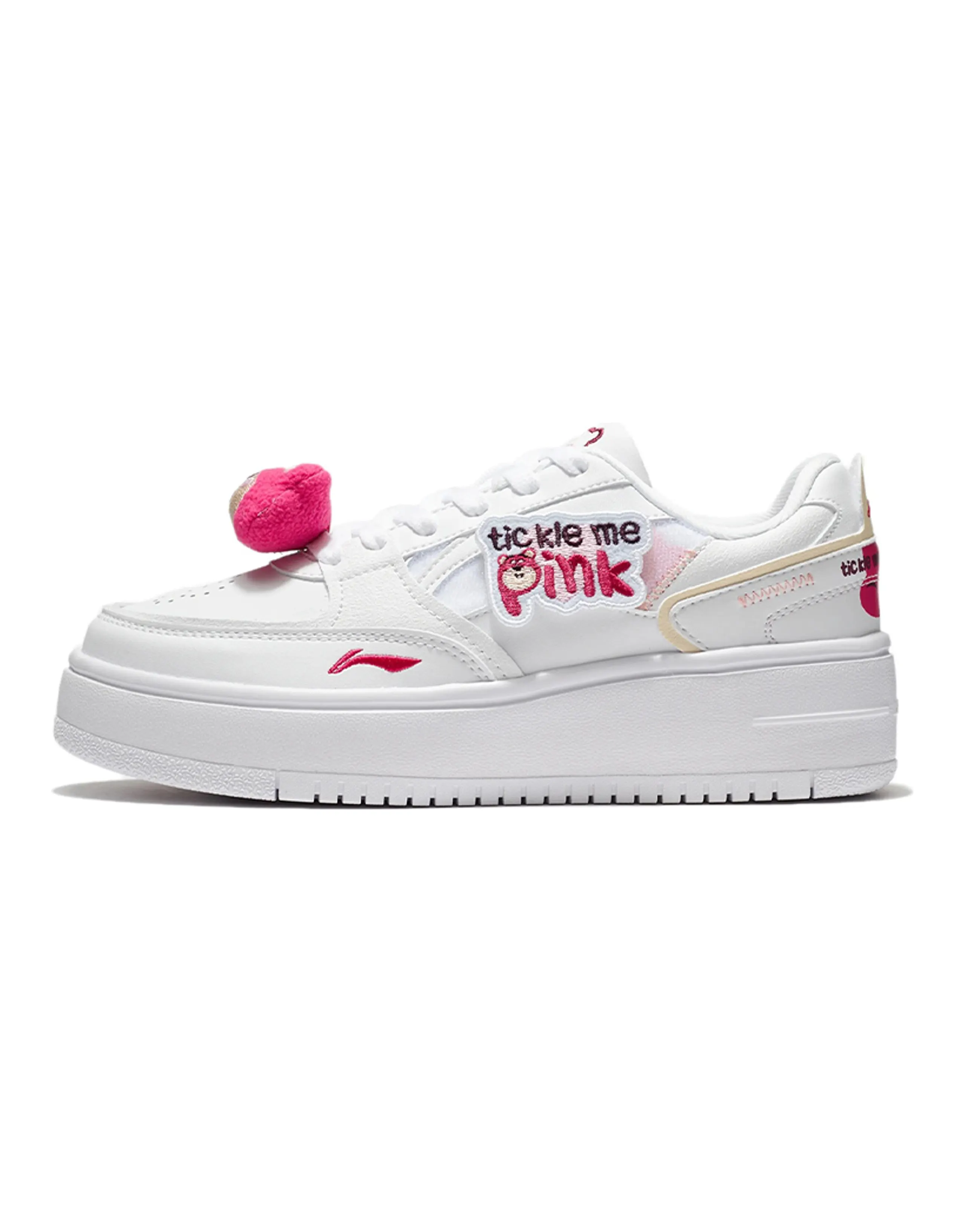 Disney X LINING Cheese Skateboard Shoes Women's Low-Top White