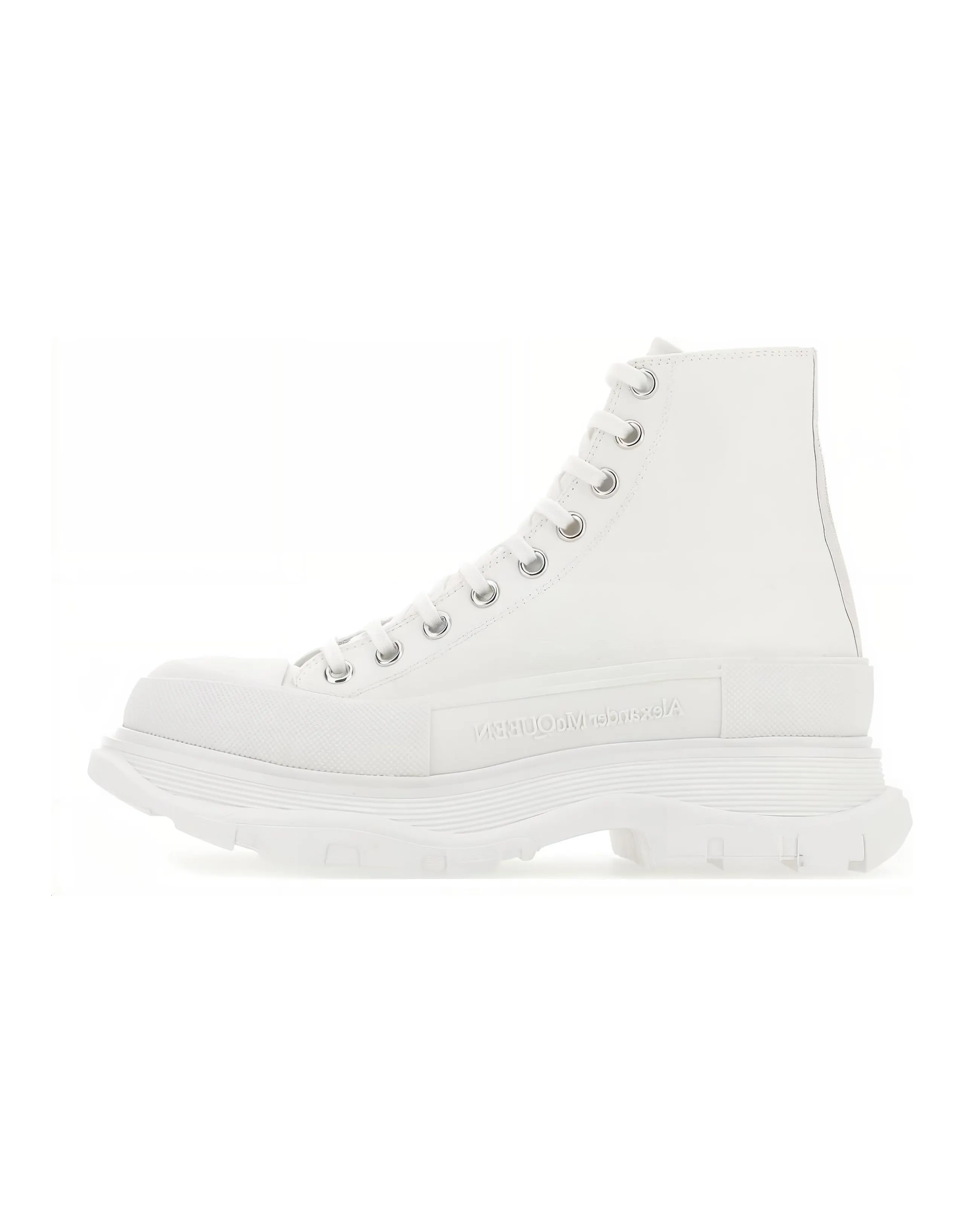 Alexander McQueen Tread Slick Comfort Versatile Ankle Boots Men's White