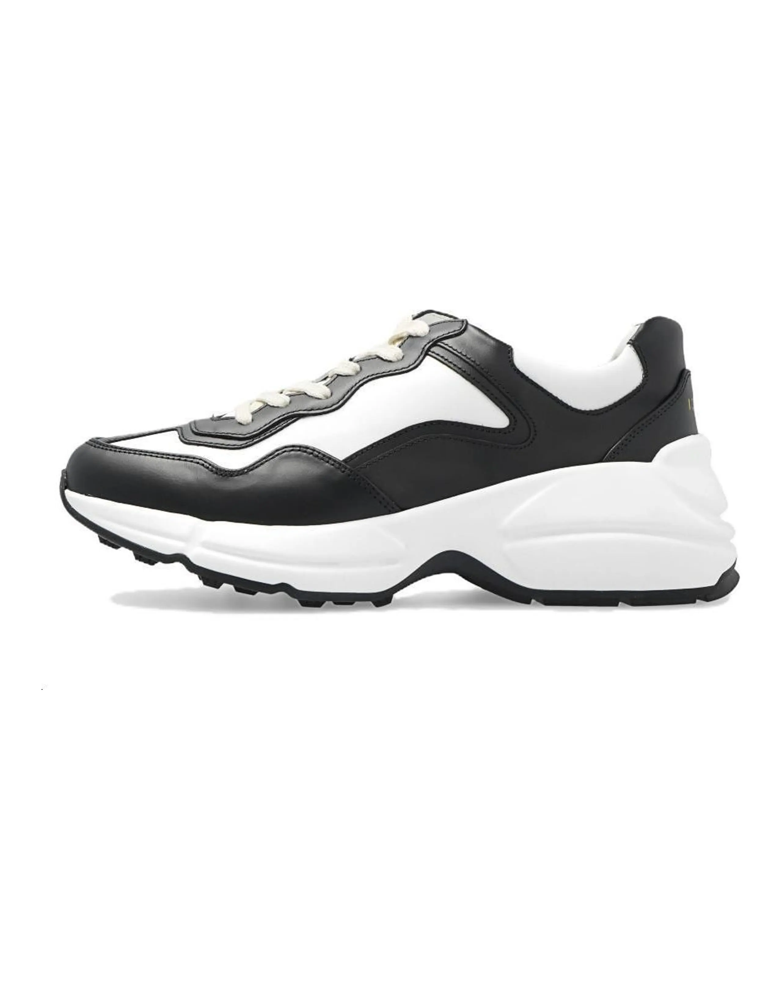 GUCCI Rhyton Casual Shoes Women's Low-Top Black White