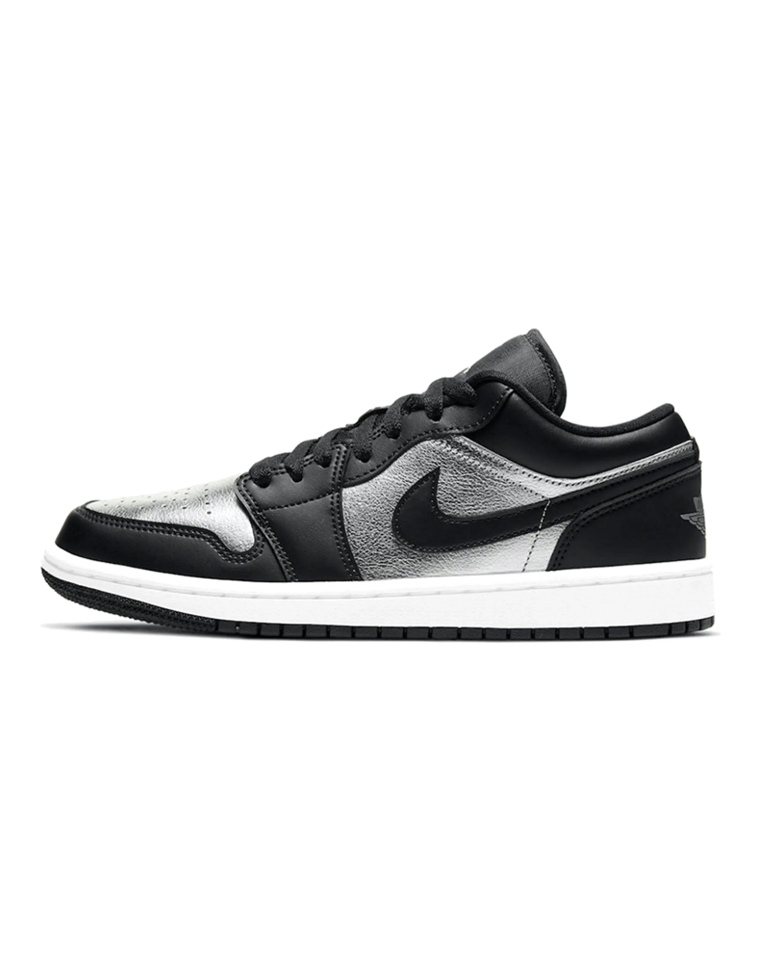 JORDAN 1 Low Se Black Metallic Silver Women's