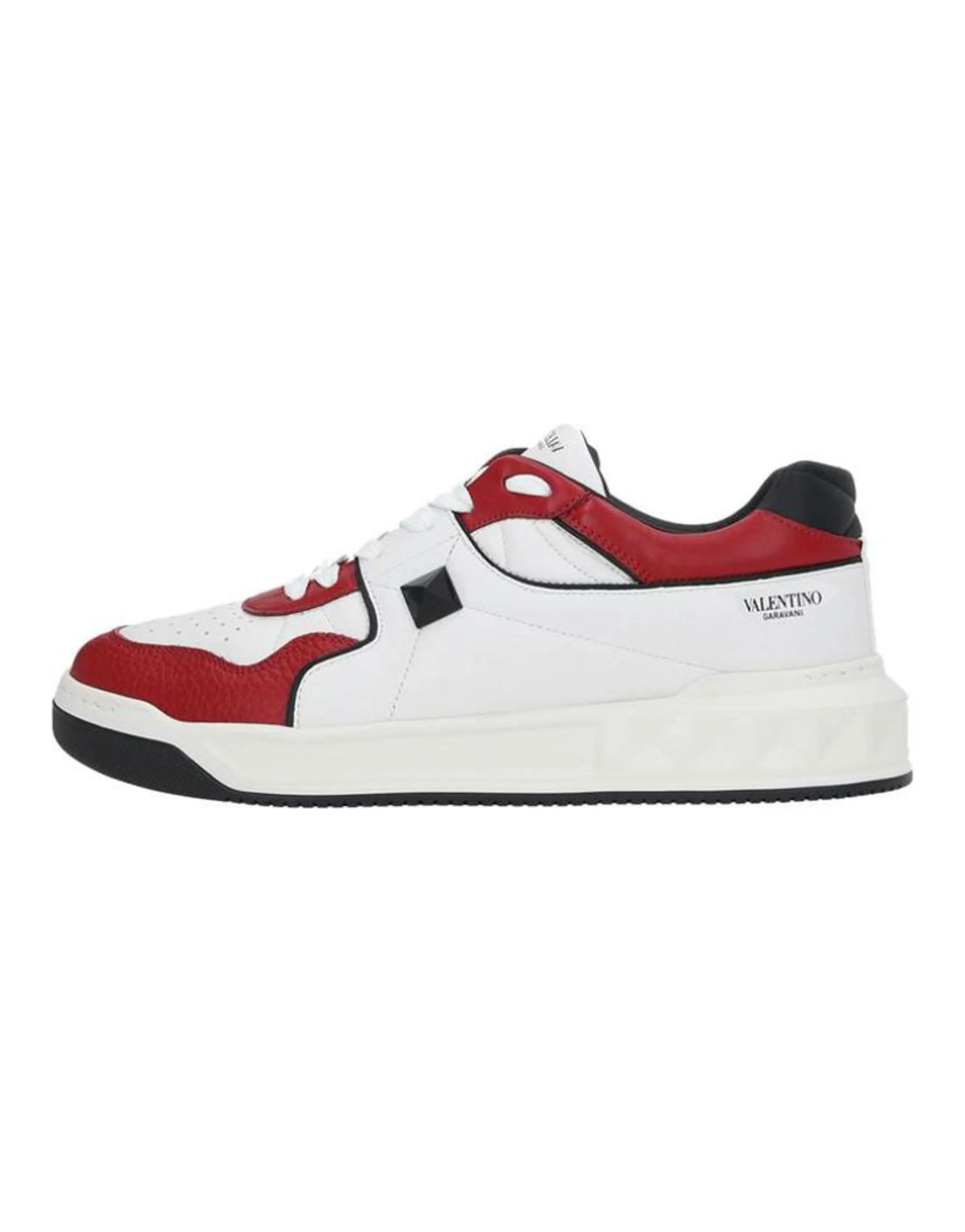 Valentino Low-Top Stylish Skateboarding Shoes Men's White Red