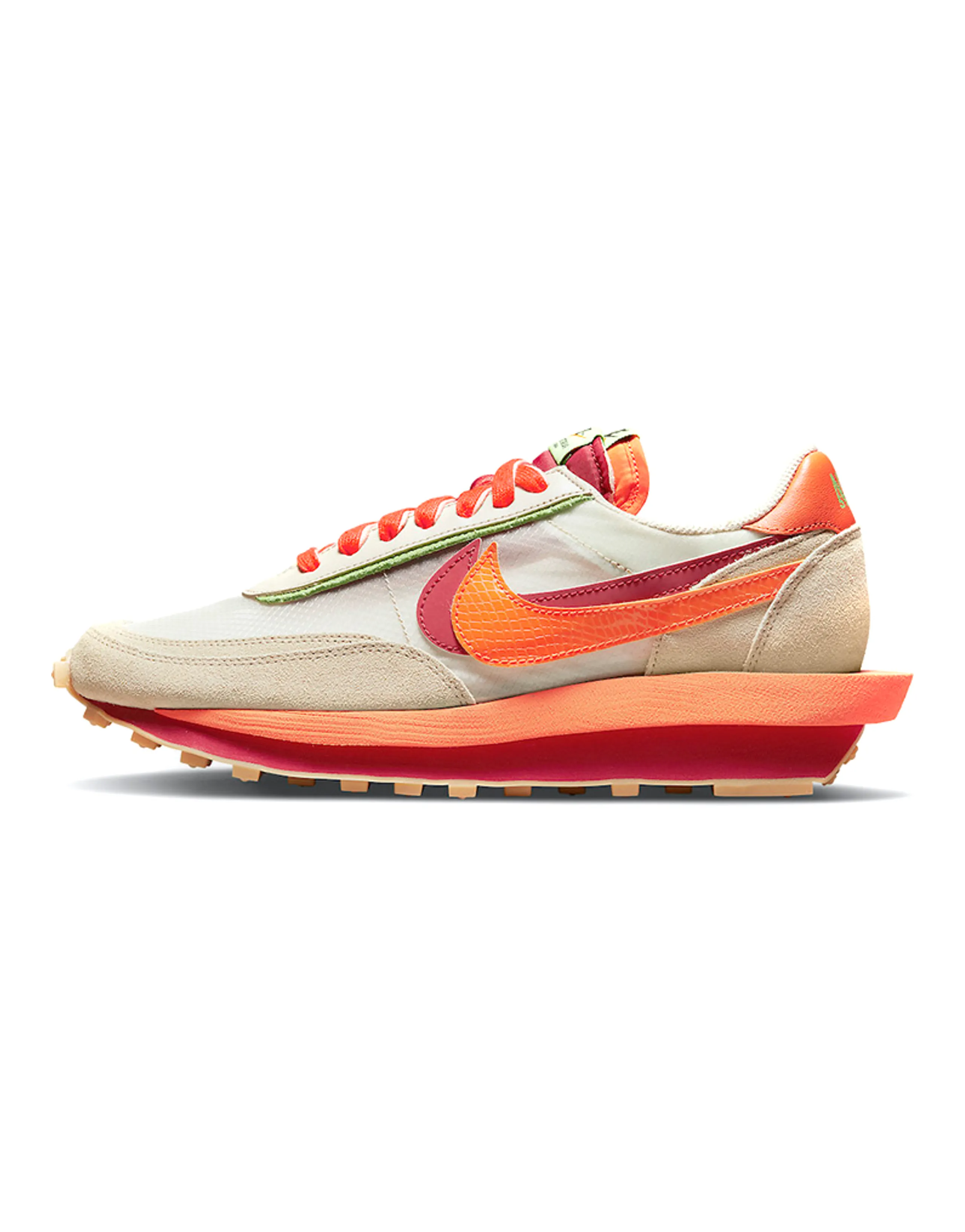 Nike Ld Waffle Sacai Clot Kiss Of Death Net Orange Blaze