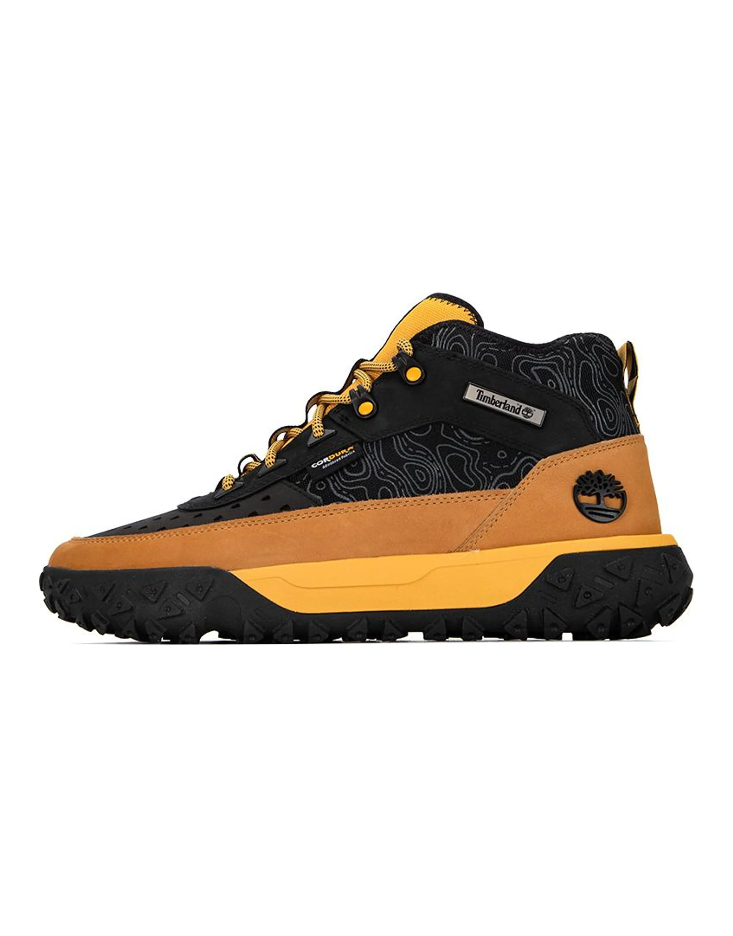 Timberland Anti-Slip Wear-Resistant High-Top Outdoor Functional Shoes Black/Brown/Yellow