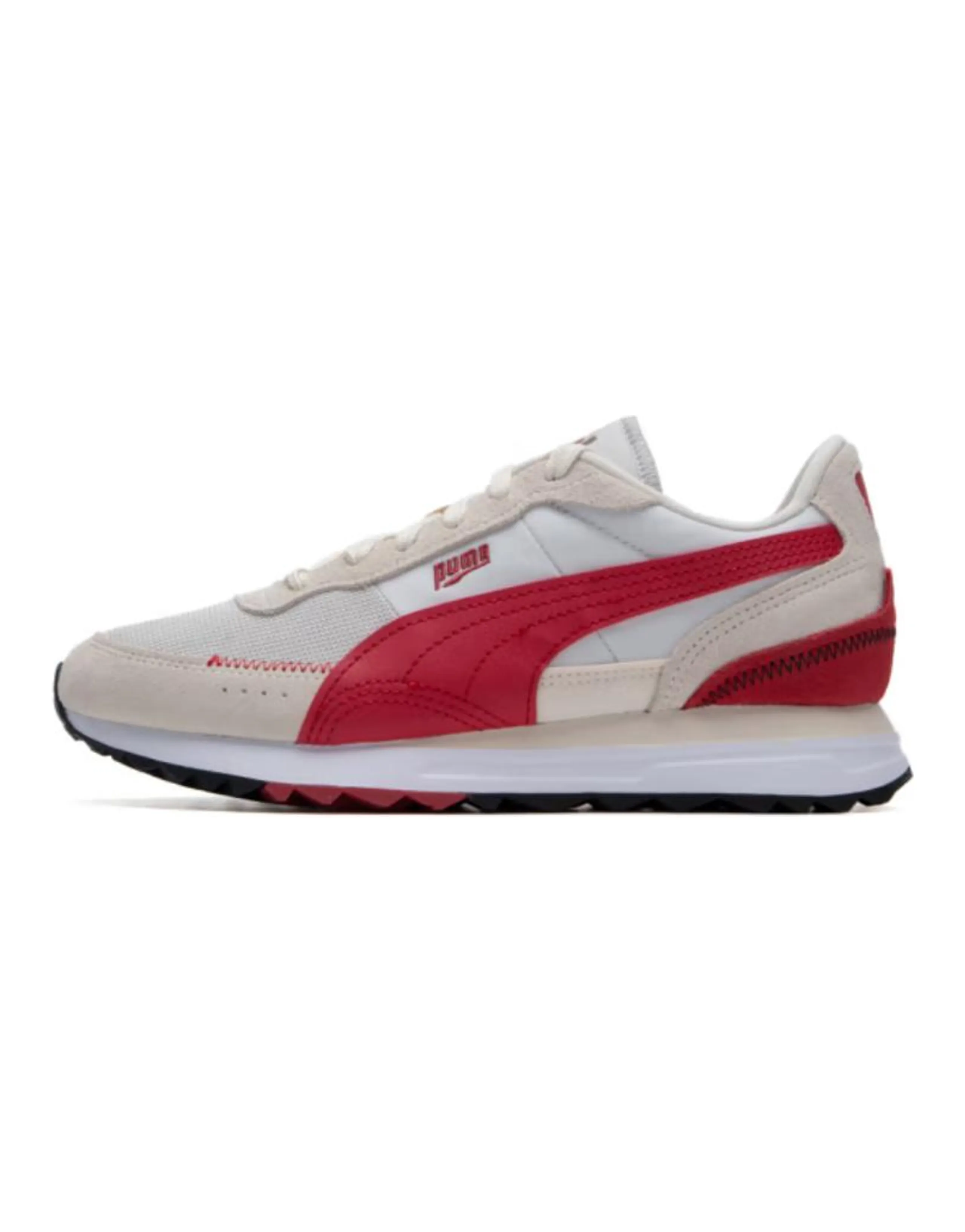 PUMA Cushioned Wear-Resistant Breathable Low-Top Casual Running Shoes Unisex White Red