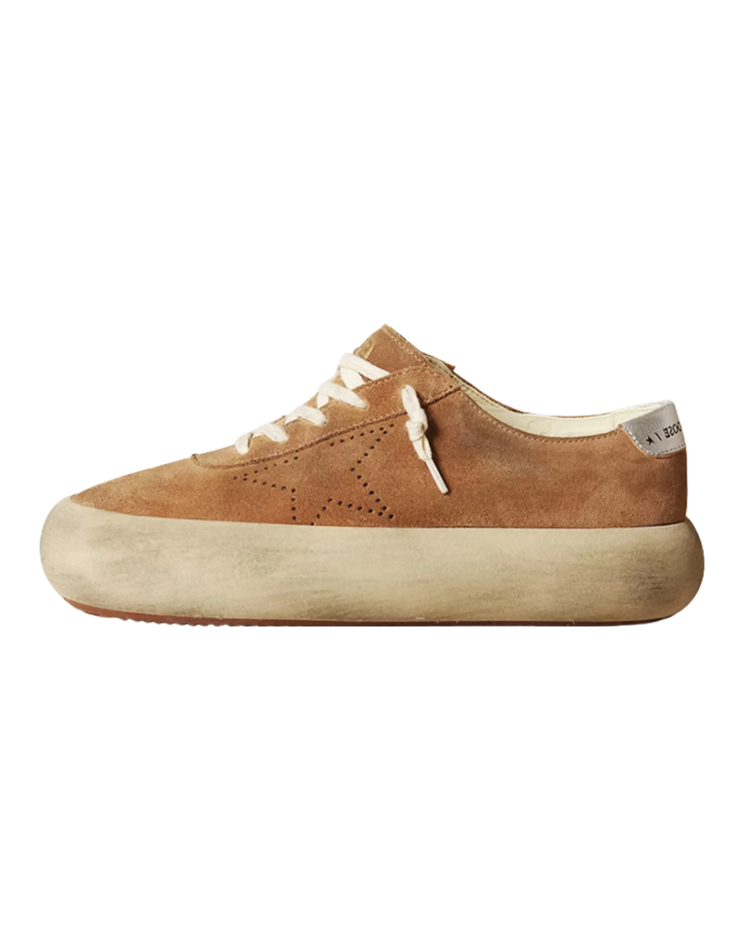 Golden Goose Space-Star Skateboard Shoes Women's Low-Top Brown