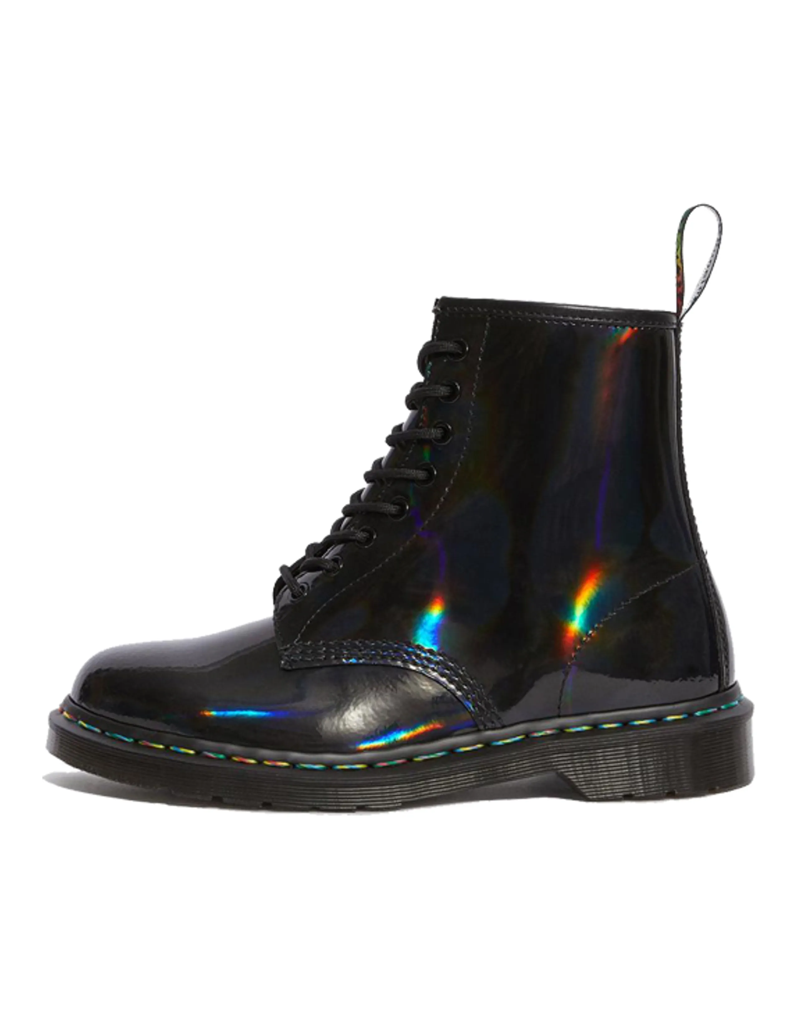 Dr.Martens 1460 Black Rainbow Lace Up Ankle Boots Black