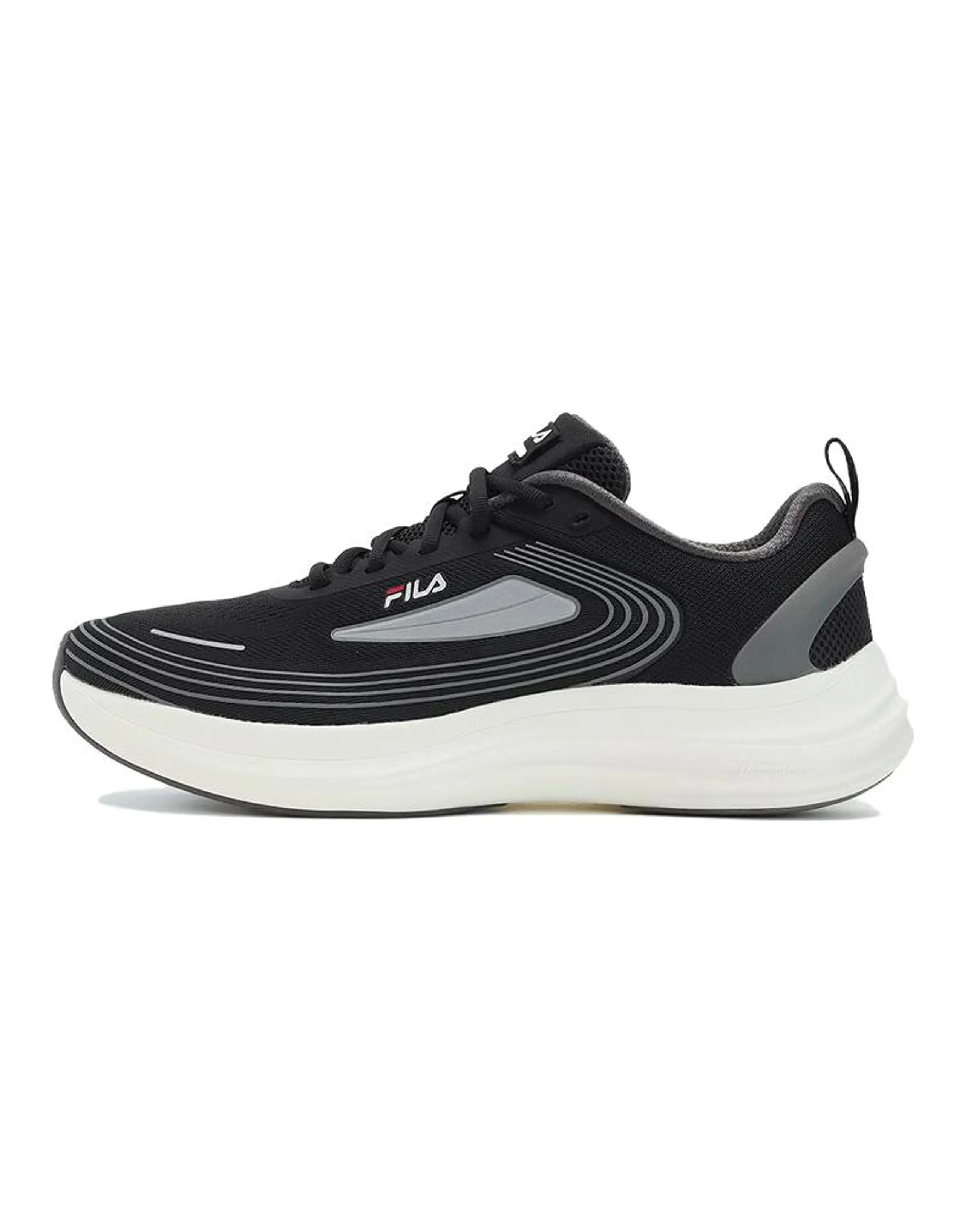 FILA NUVOLE EVO Anti-Slip Wear-Resistant Low-Top Running Shoes Men's Black White