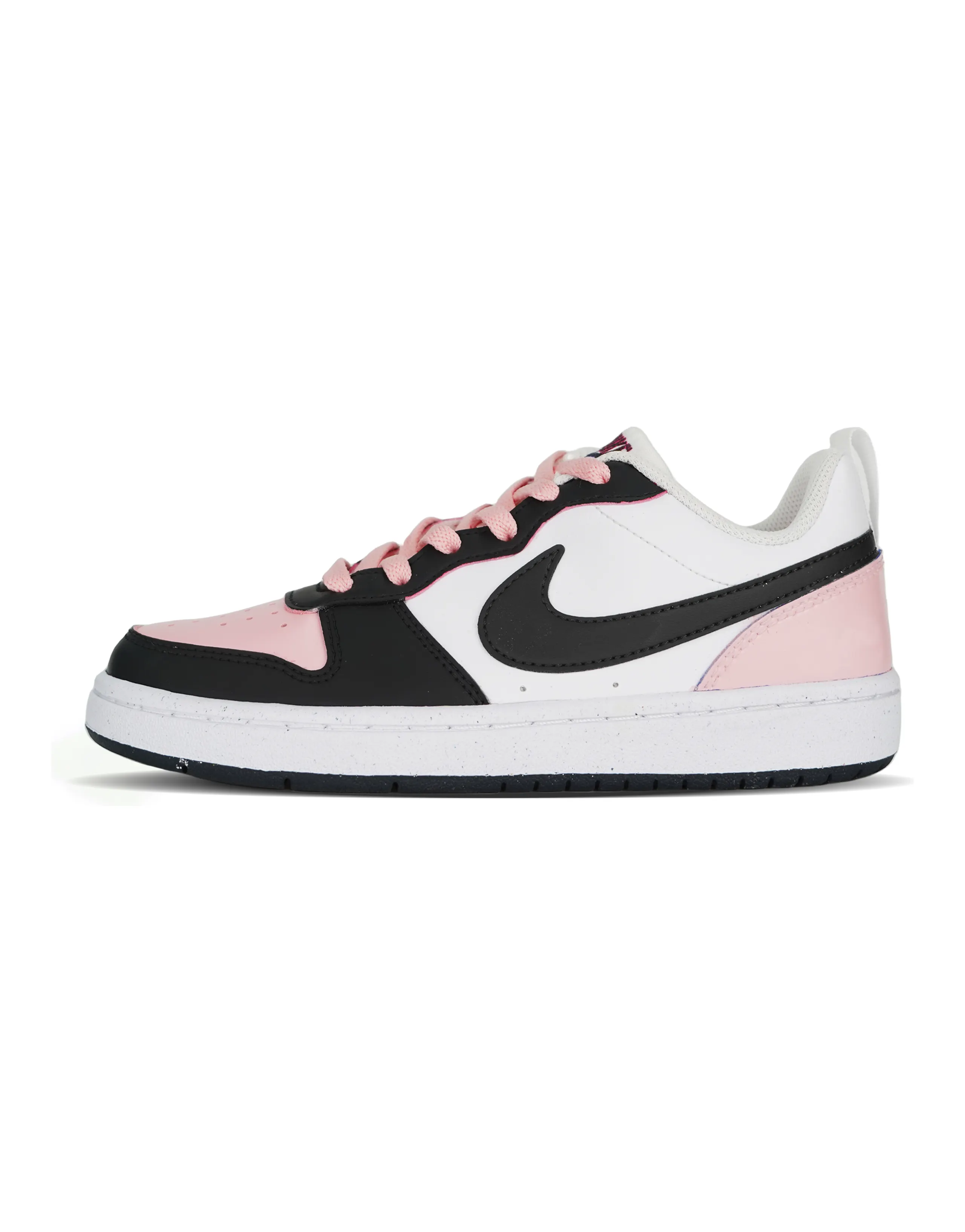 Nike Court Borough Low Top Skateboard Shoes GS Black Pink