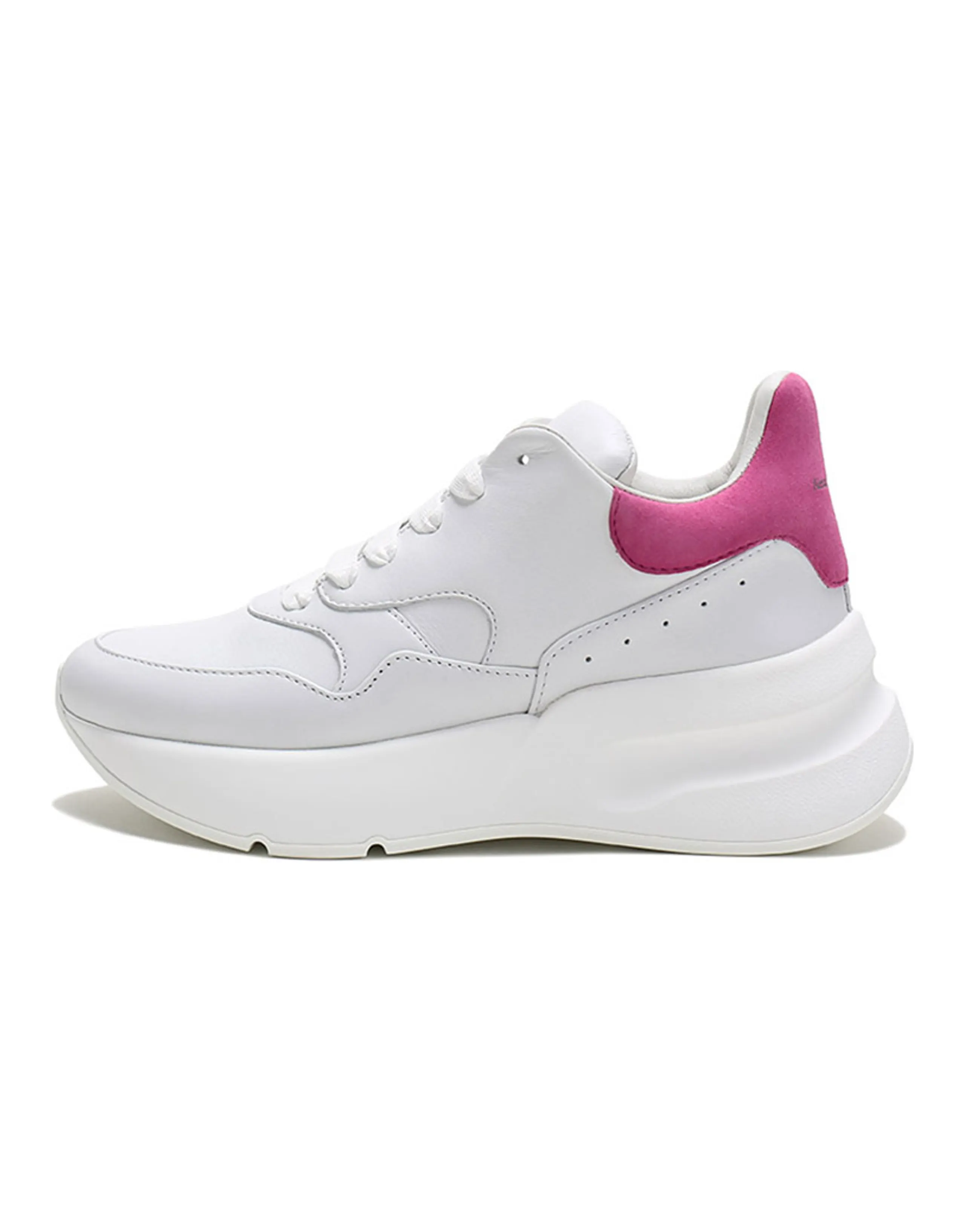Alexander McQueen Lace-Up Casual Sneakers Women's Rose Purple White