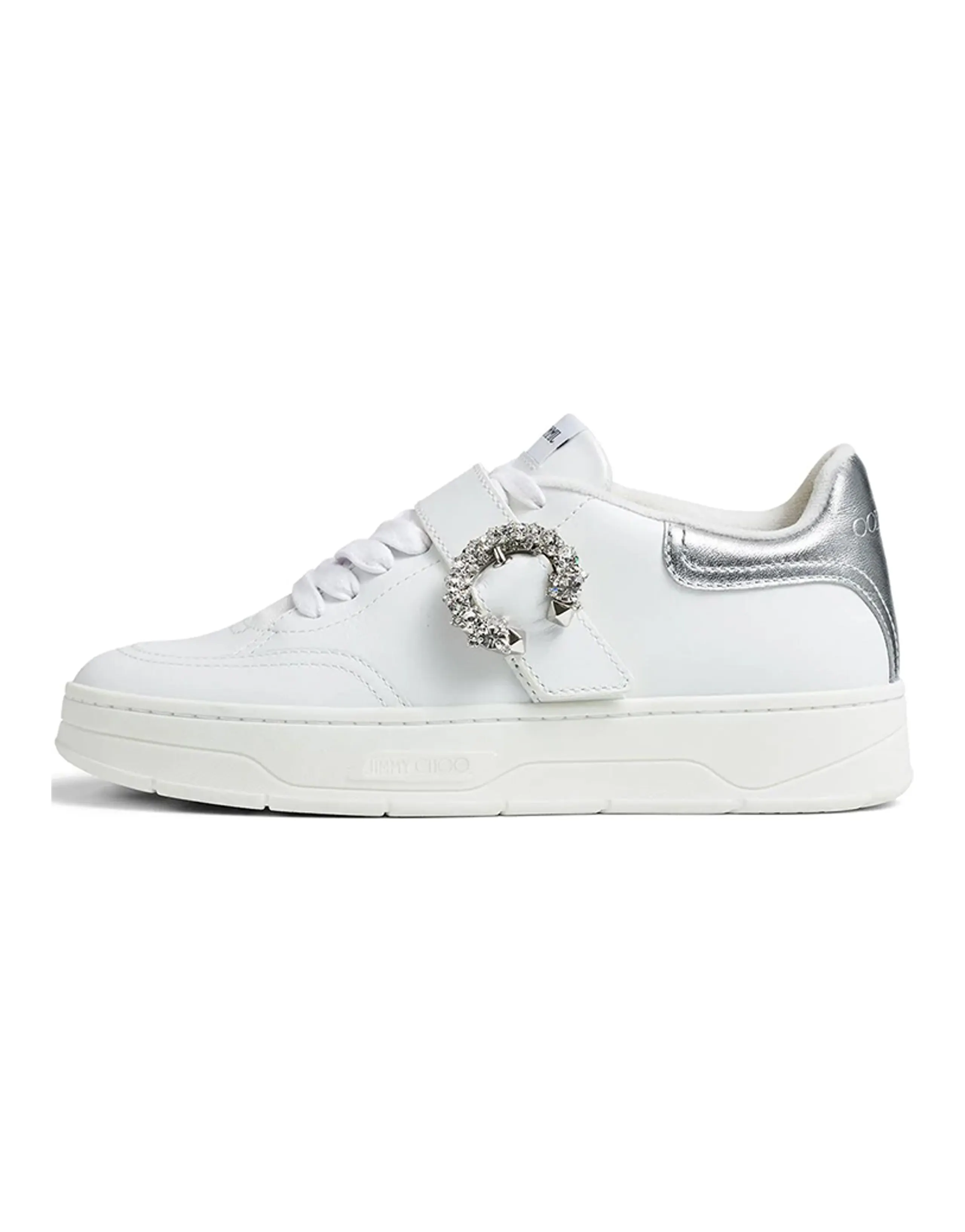 Jimmy Choo Osaka Lace Up Stylish Skateboarding Shoes Women's White
