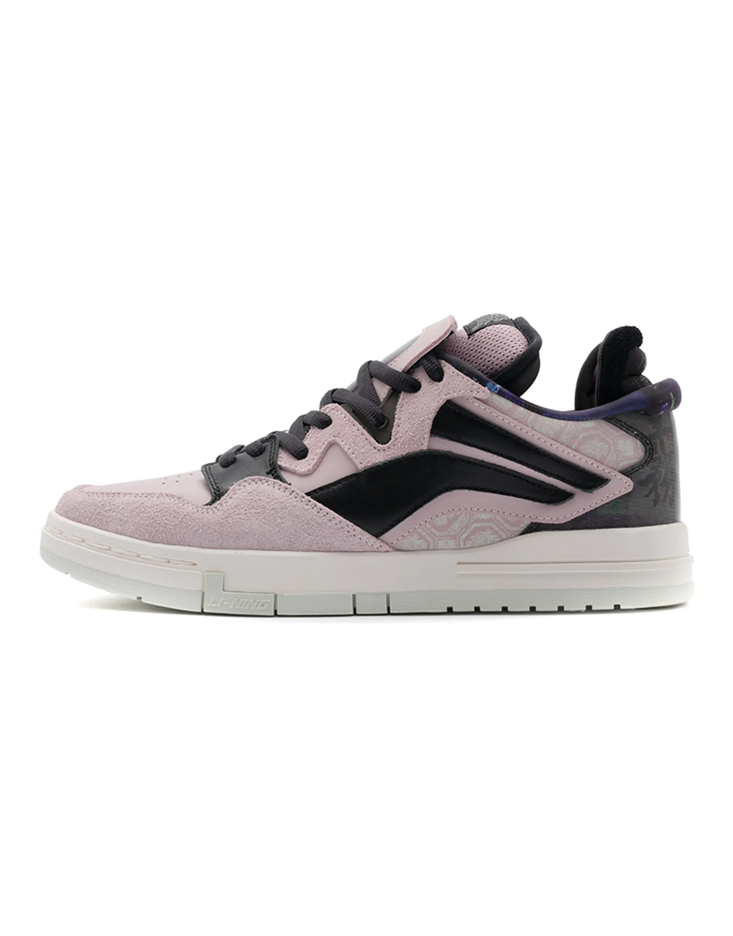 LiNing Wave Pro Mist Empire Durable Breathable Low-Top Skateboard Shoes Men's Black Pink