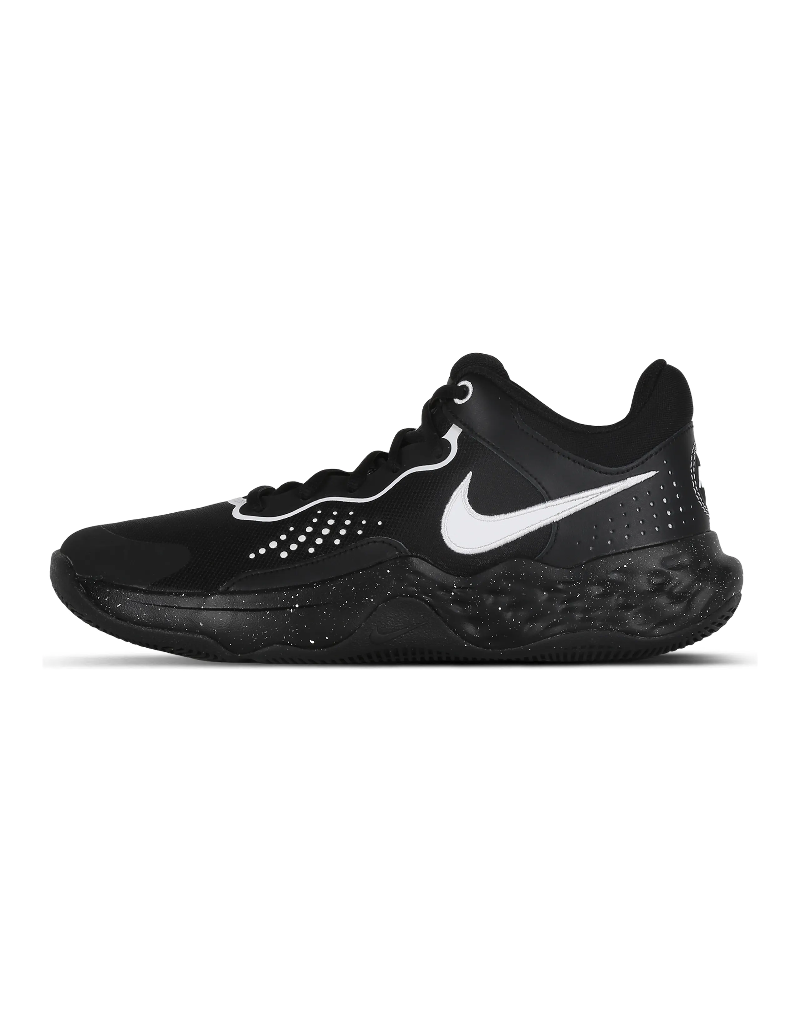 [Custom Sneakers] Nike Fly By Mid 3 Starry Sky Black Samurai Starry Night Dark Style Cushioning Wear-Resistant Supportive Mid-Top Basketball Shoes Men's Black White
