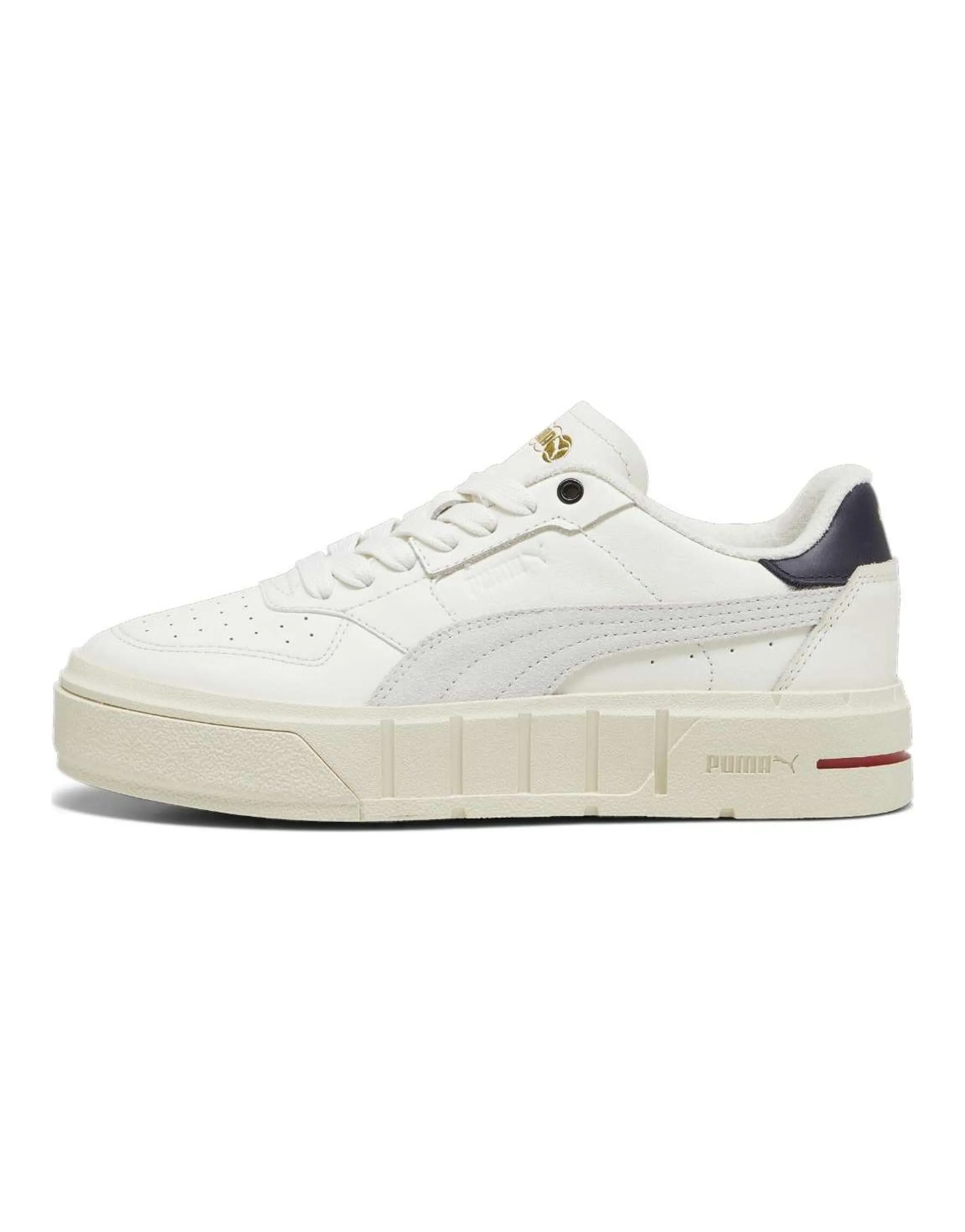 PUMA Cali Court Jeu Anti-Slip Wear-Resistant Low-Top Skateboard Shoes Women's Ecru