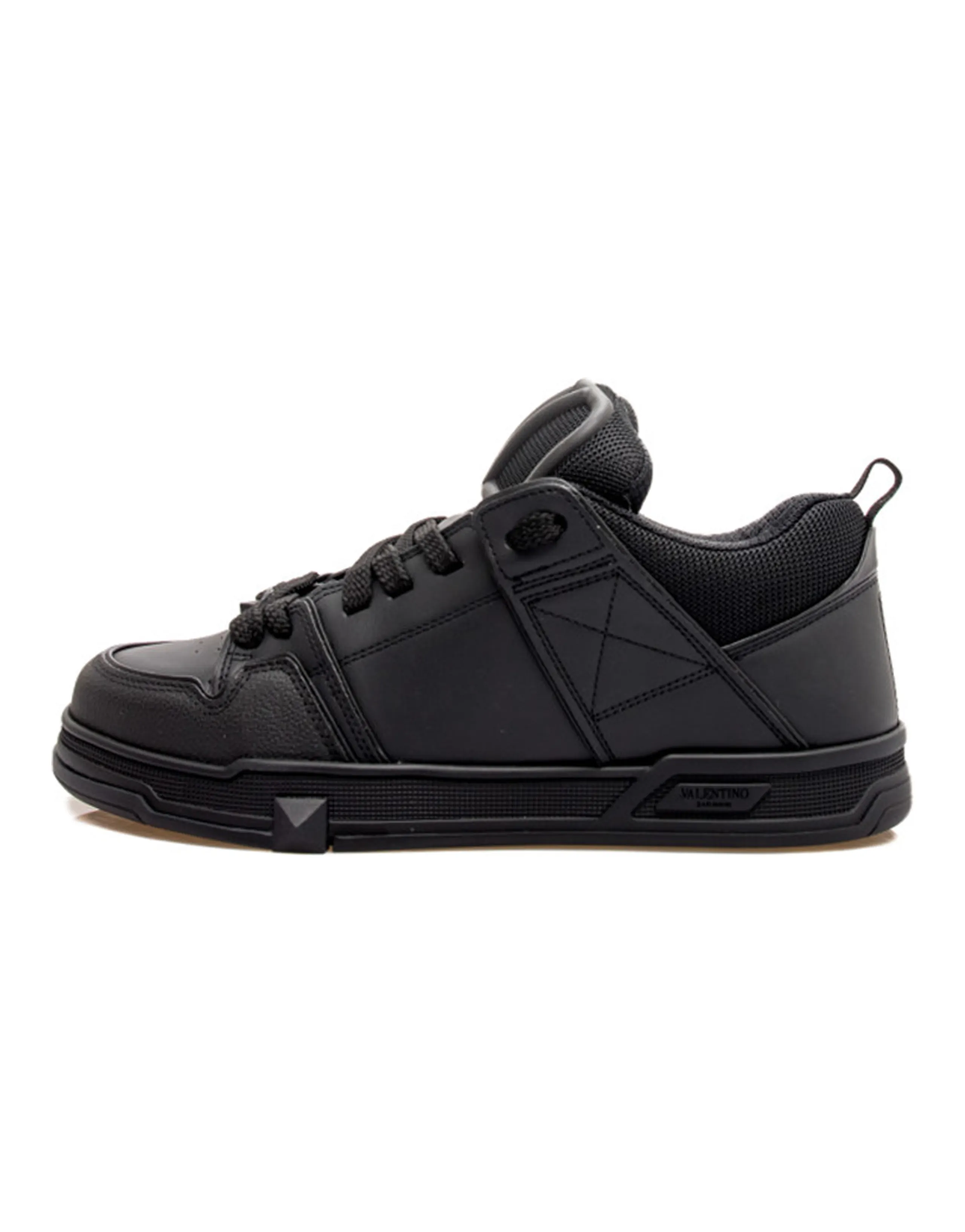 Valentino Open Low Top Stylish Skateboarding Shoes Men's Black