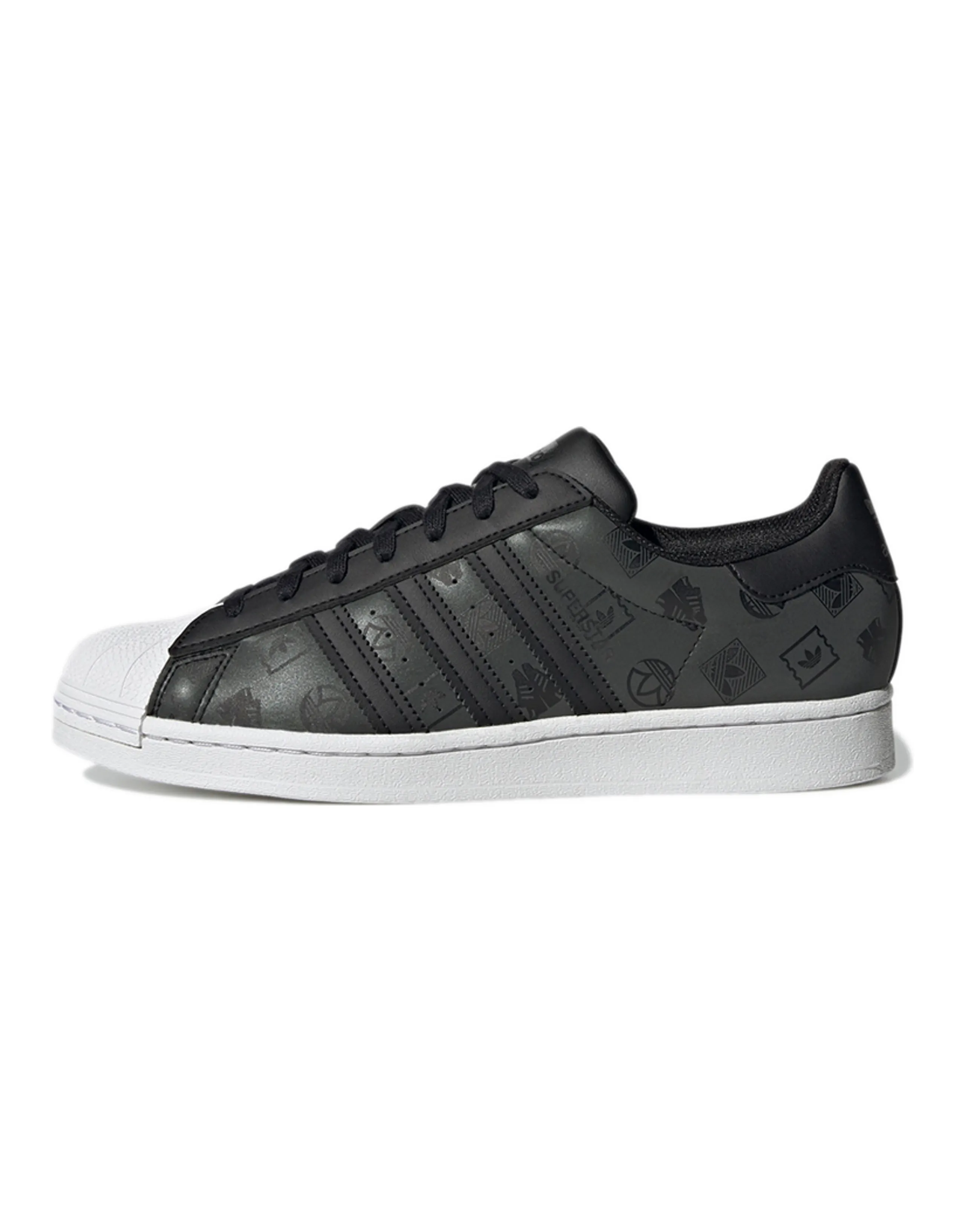 Adidas Originals Superstar Shoes 'Black Green Monogram'
