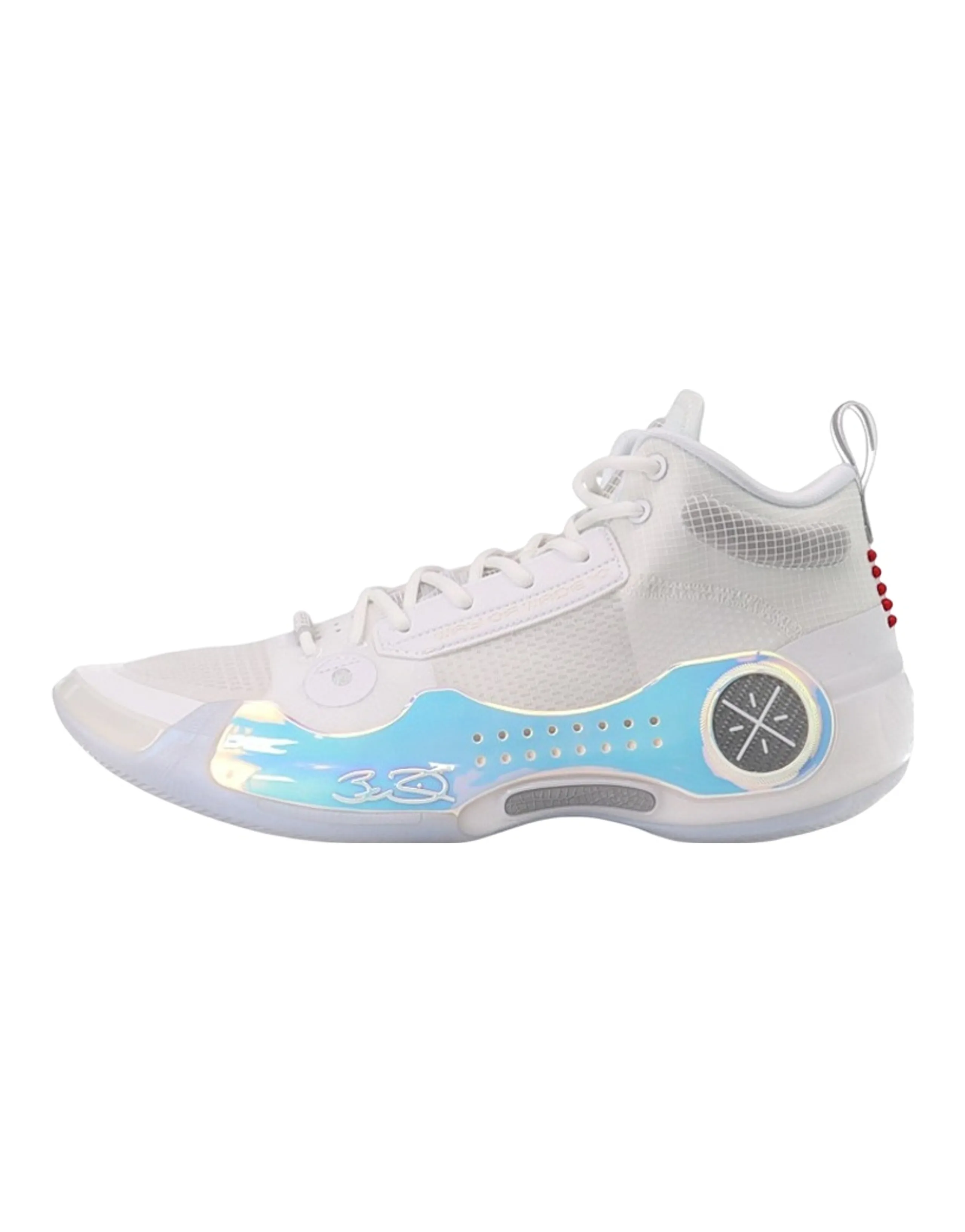 LiNing Way Of Wade 10 Cushioning Anti-Slip And Wear-Resistant Coverage Support Mid-Top Basketball Shoes Standard White