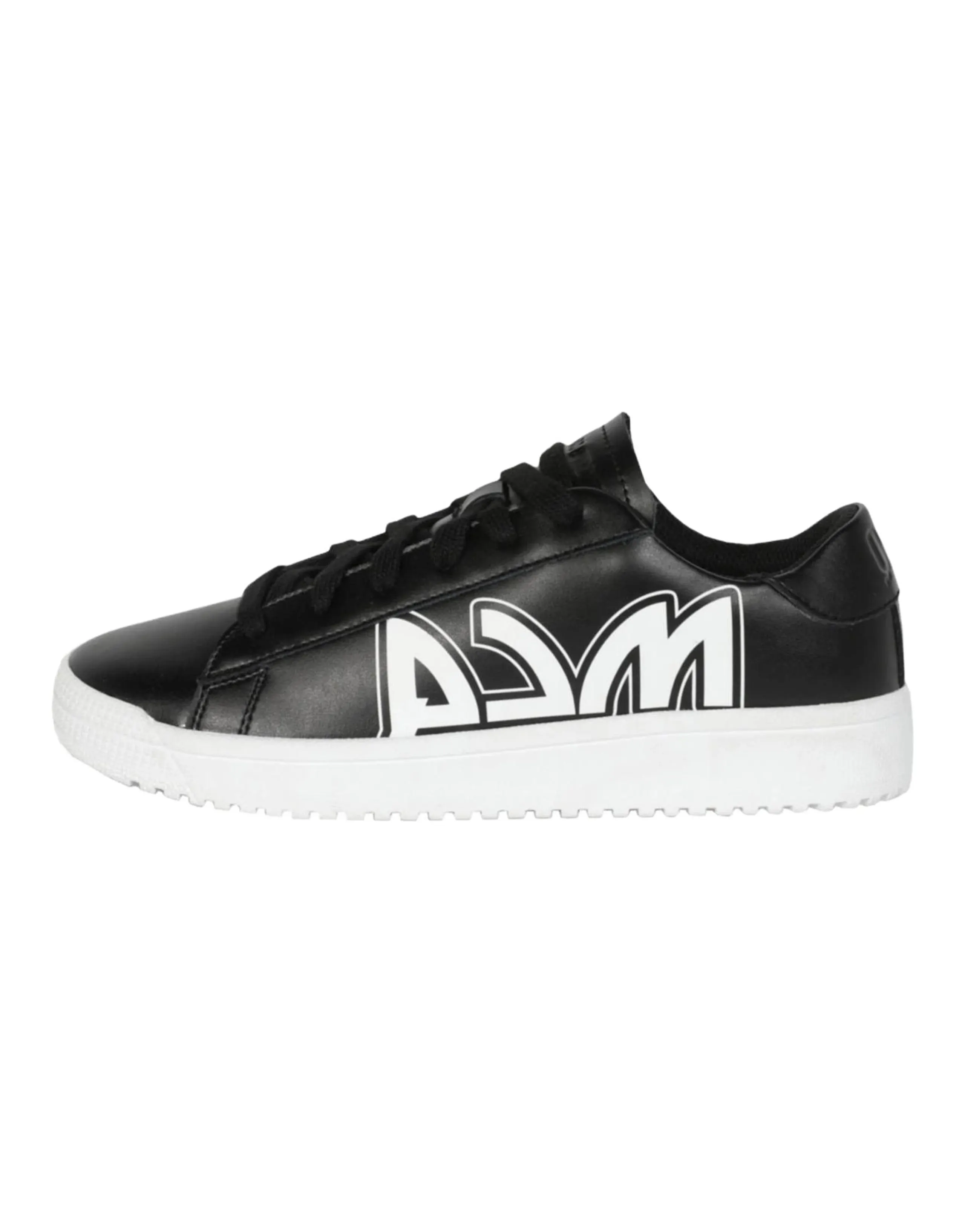 Alexander McQueen Leather Logo Print Low-Top Sneakers Women's Black