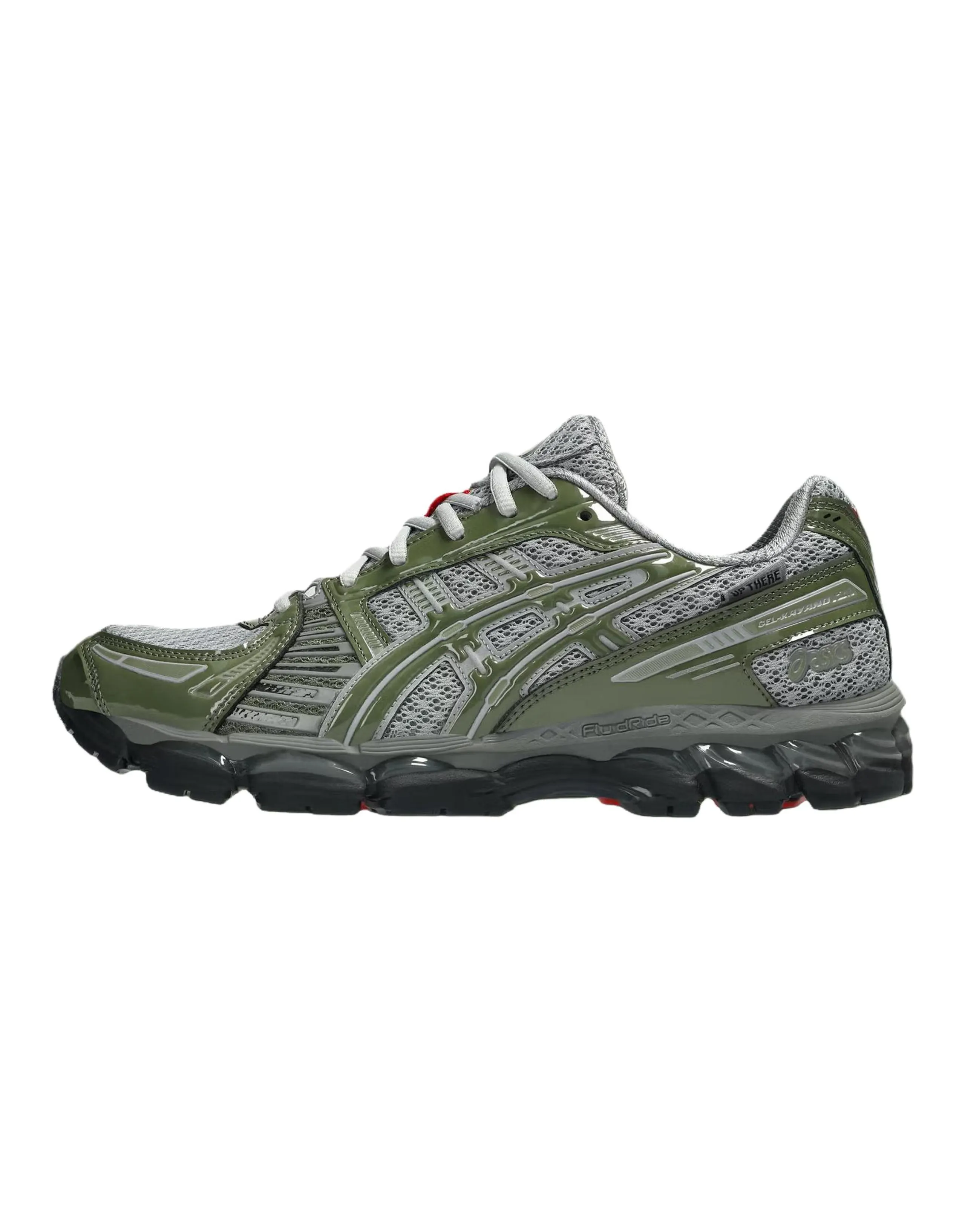 UP THERE x ASICS GEL-Kayano 12.1 Minimalist Comfortable Slip-Resistant Wear-Resistant Supportive Breathable Low-Top Running Shoes Unisex Light Grey Green