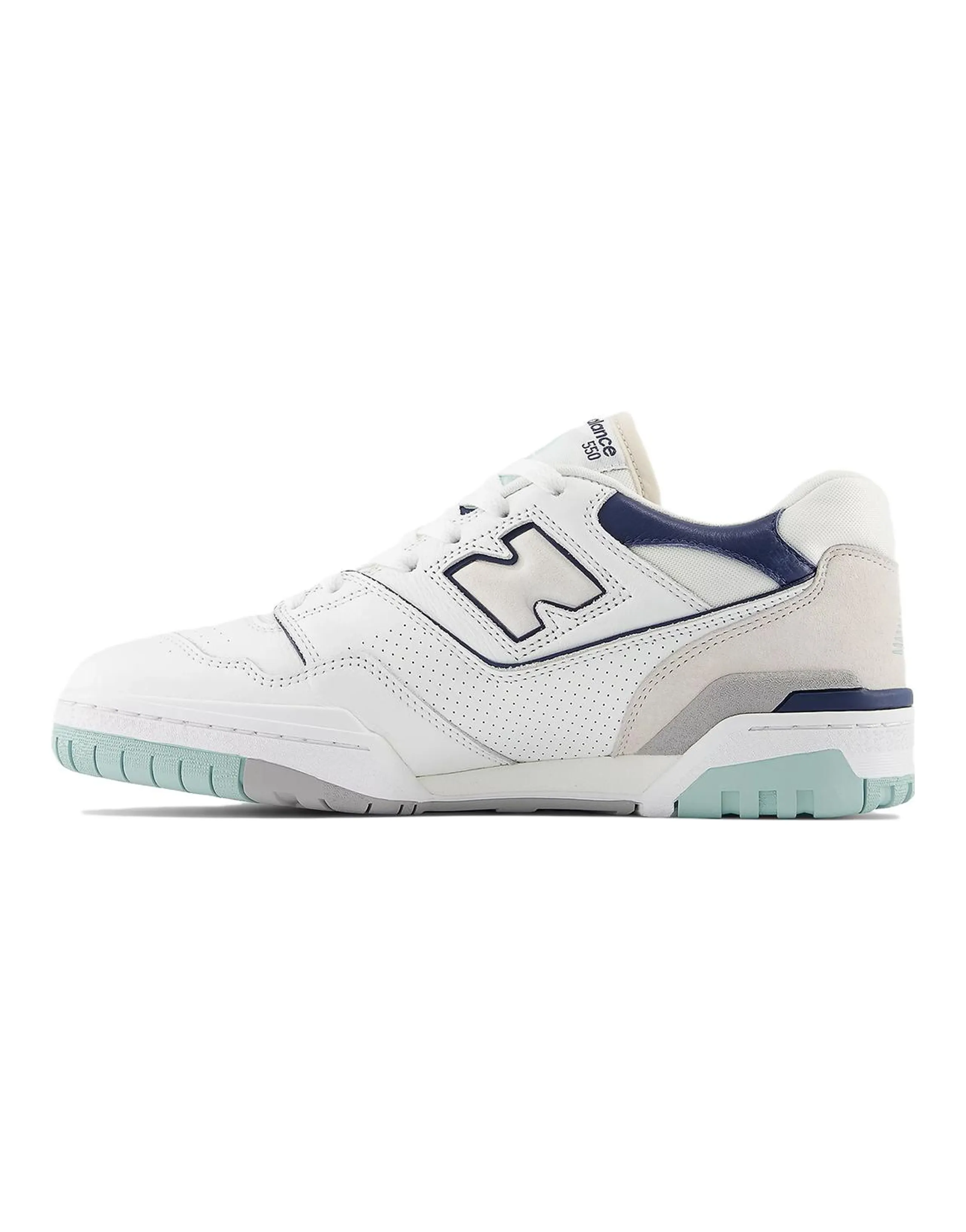 New Balance 550 White Winter Fog Navy