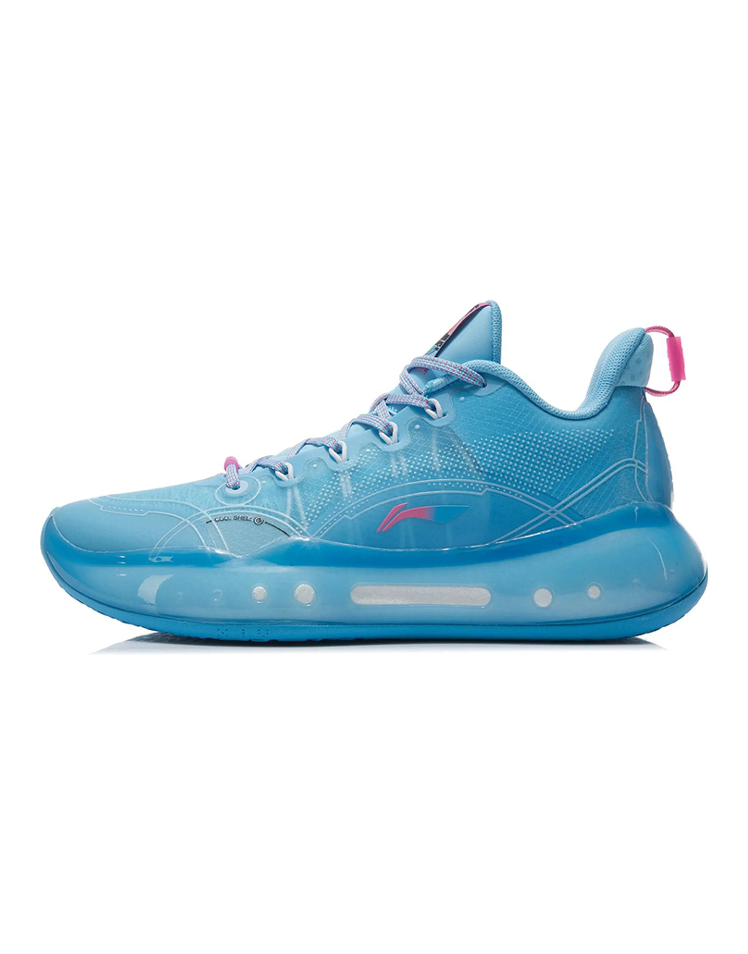 LINING YuShuai 14 Boom Basketball Shoes Men Low-Top Moon White Blue