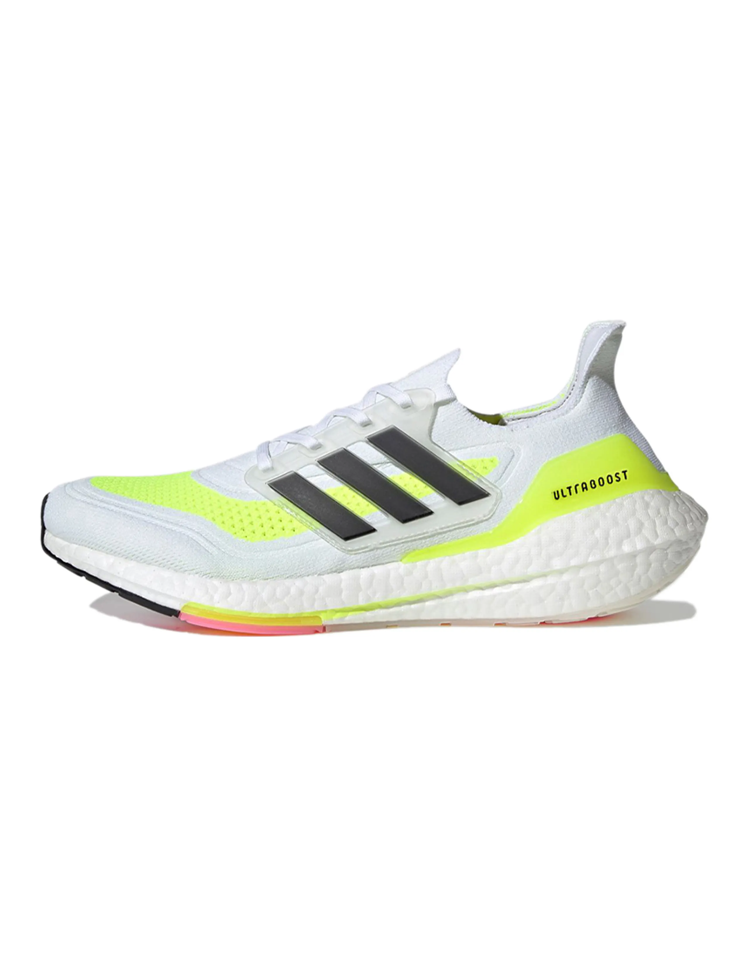 Adidas Ultra Boost 21 White Solar Yellow