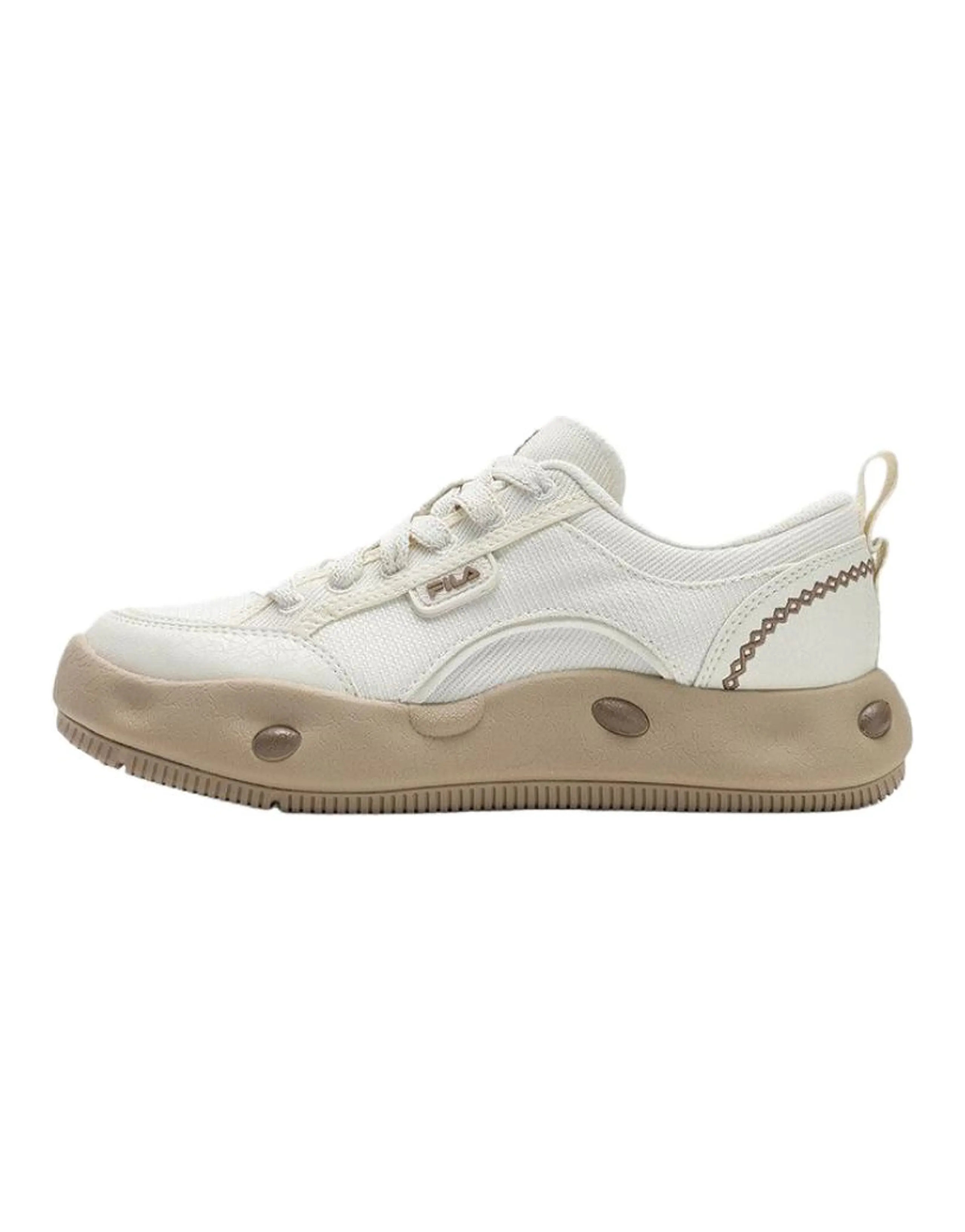 FILA COOKIES Comfort Soft Wear-Resistant Low-Top Canvas Shoes Women's Beige