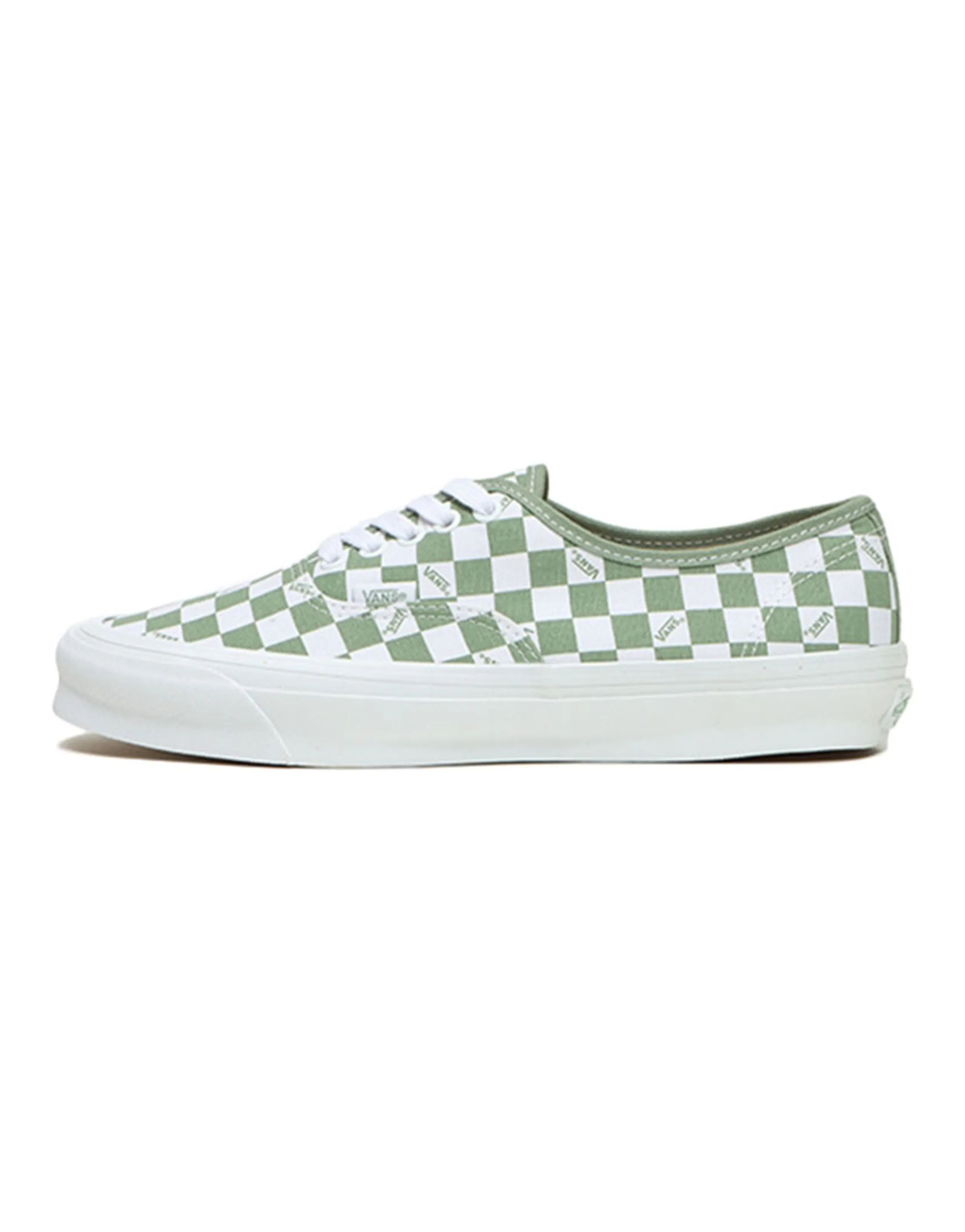 Vans Vault Og Authentic Lx Checkerboard White Loden Green