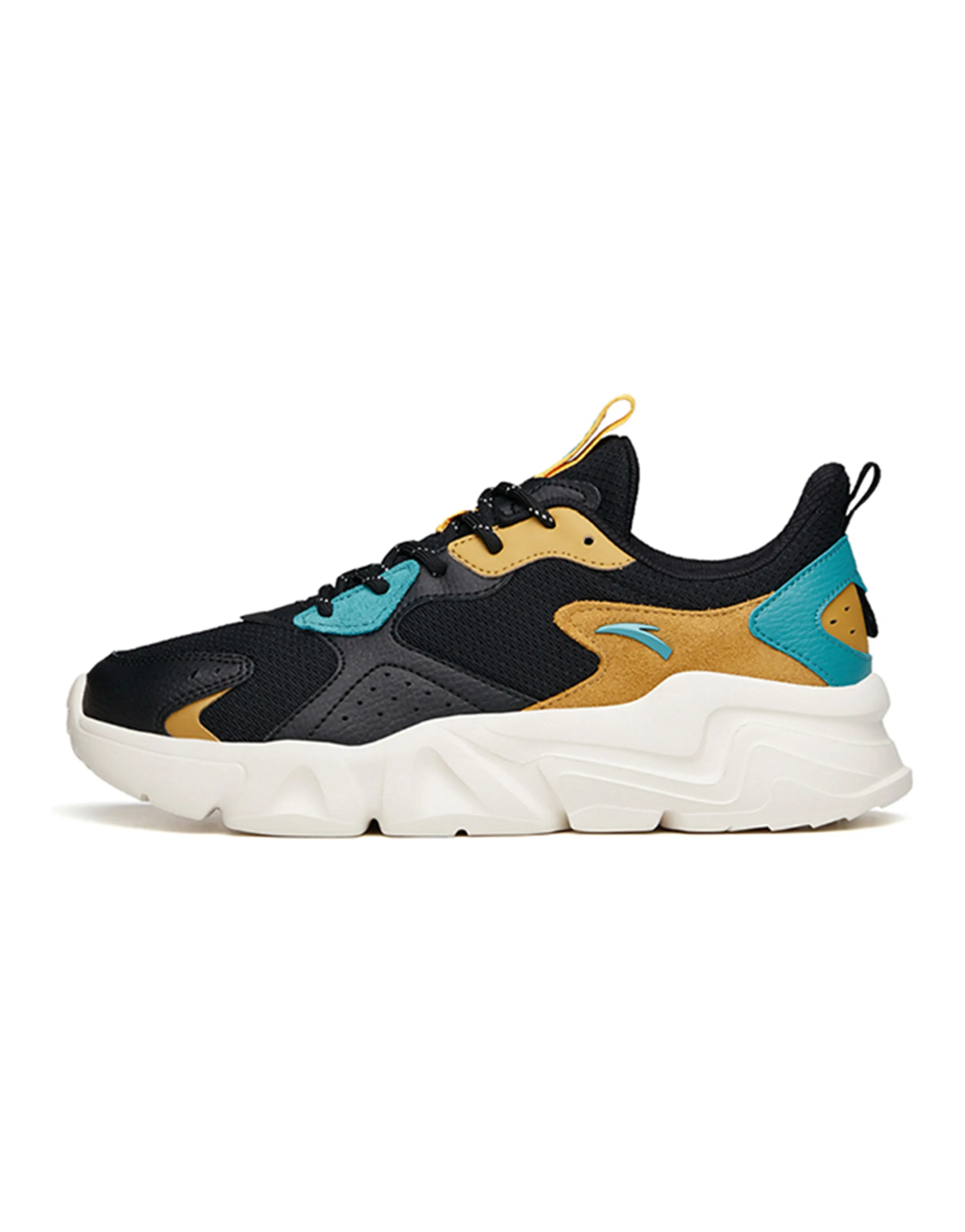 Anta Wear-Resistant Low-Top Casual Shoes Men's Black Blue