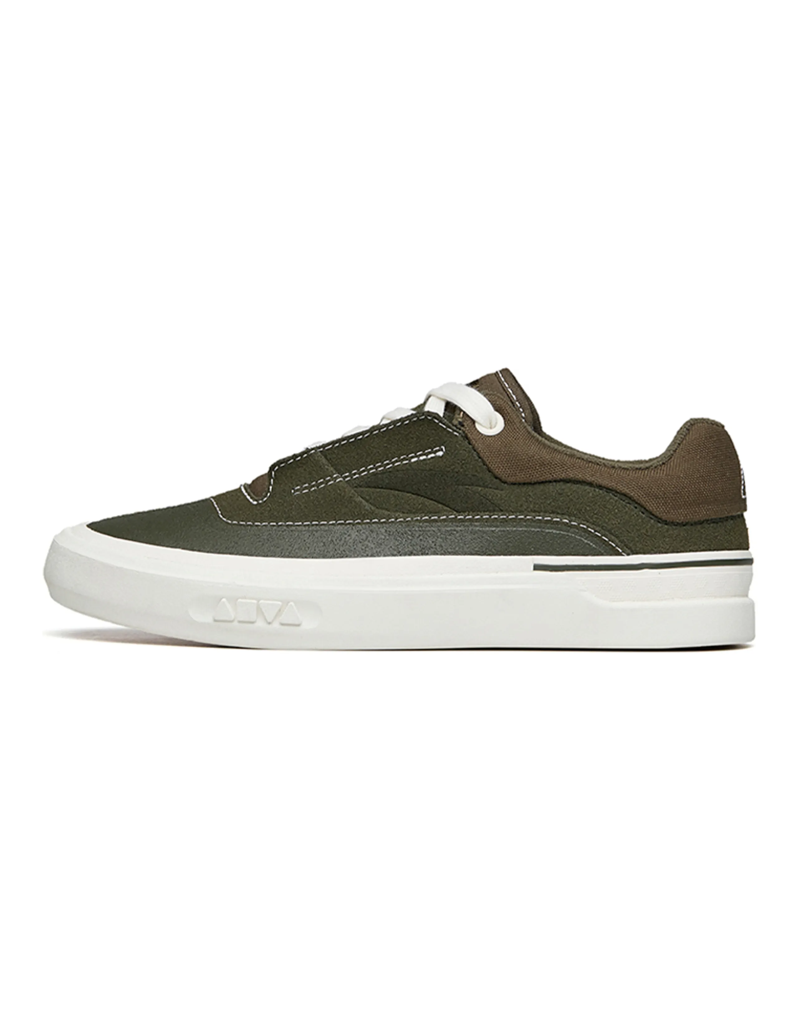 ANTA Ao Li Skateboard Shoes Women's Low-Top Army Green
