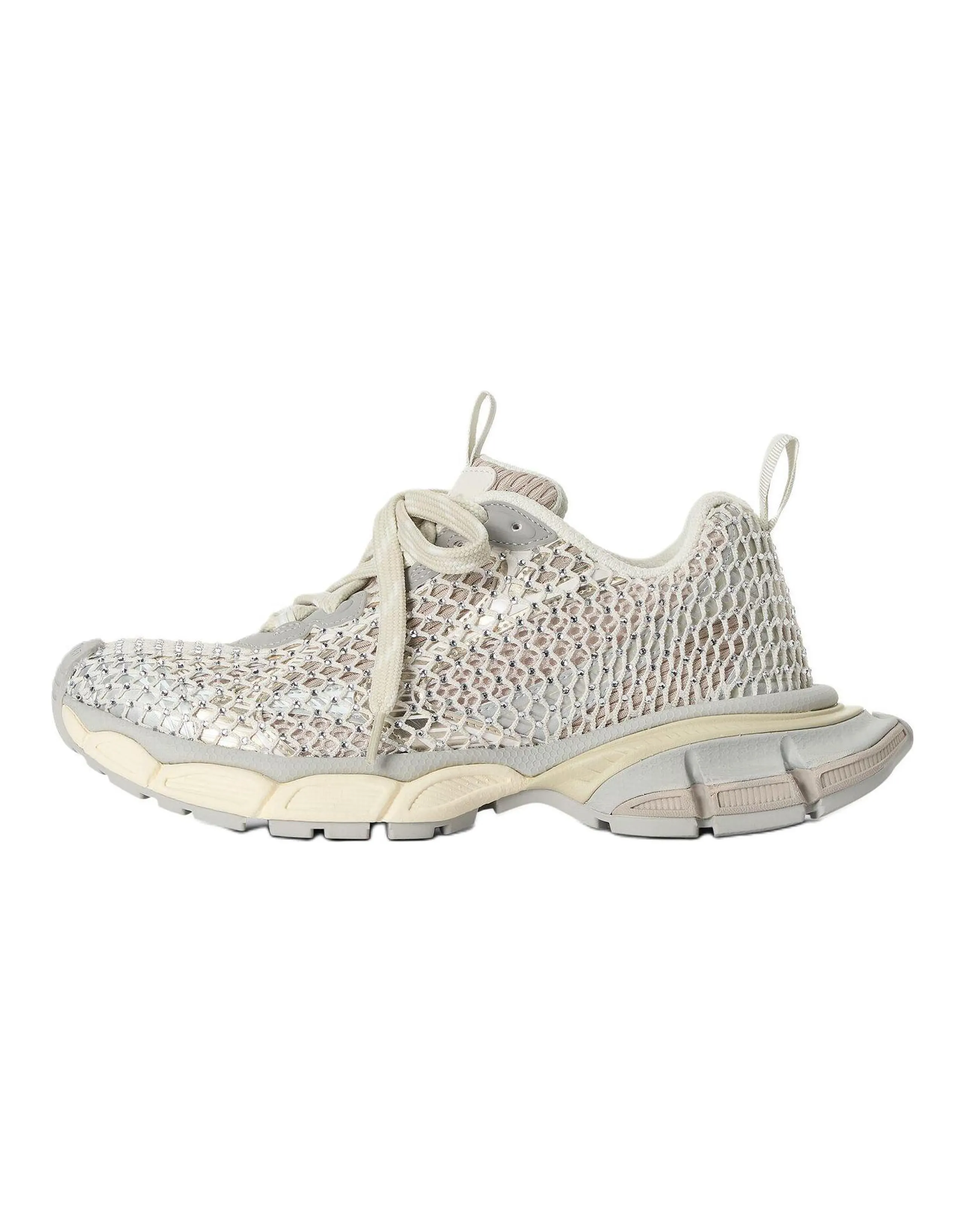 Balenciaga 3XL Fishnet Low Top Chunky Sneakers Men's Gray
