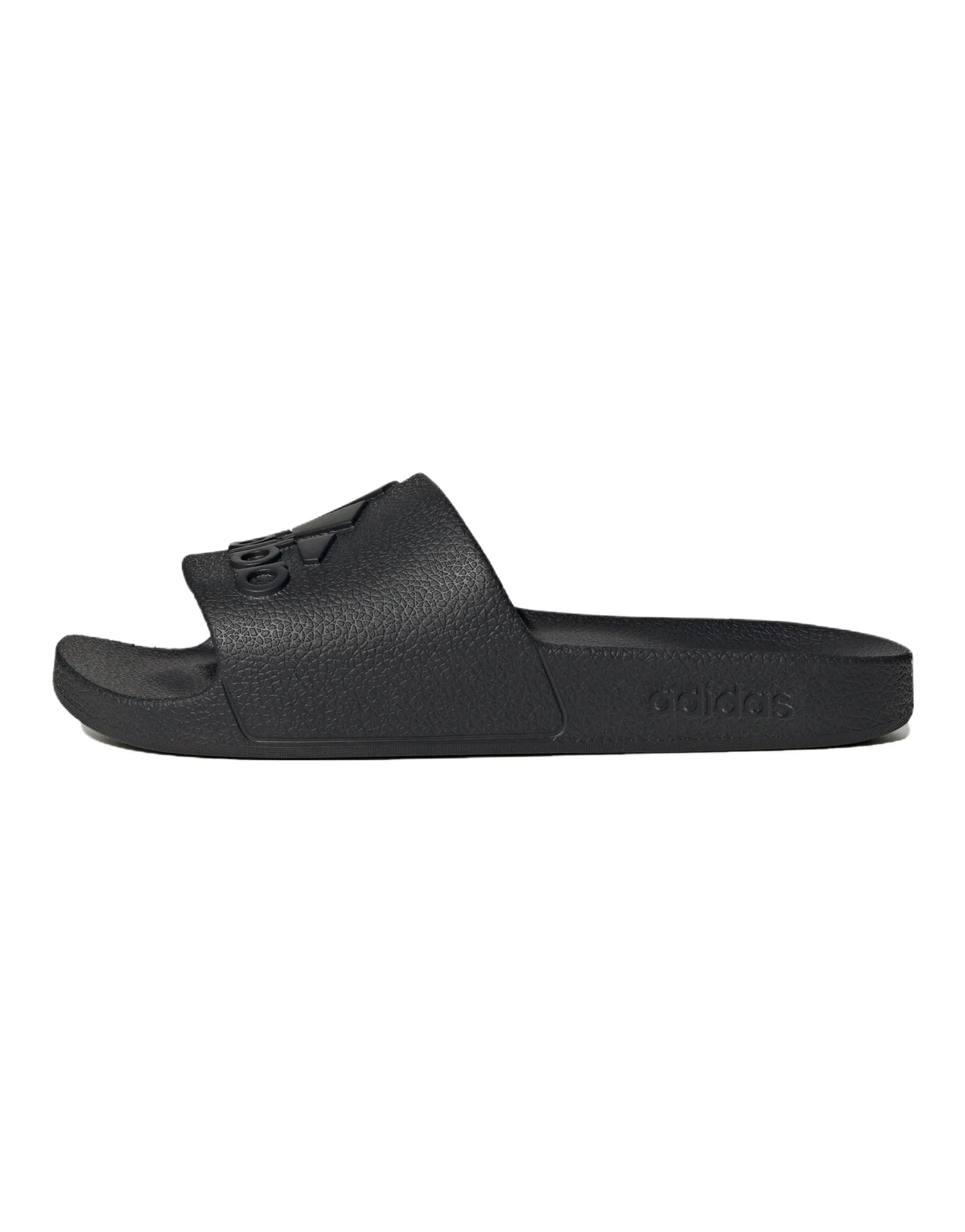 Adidas Adilette Aqua Slides Core Black Logo