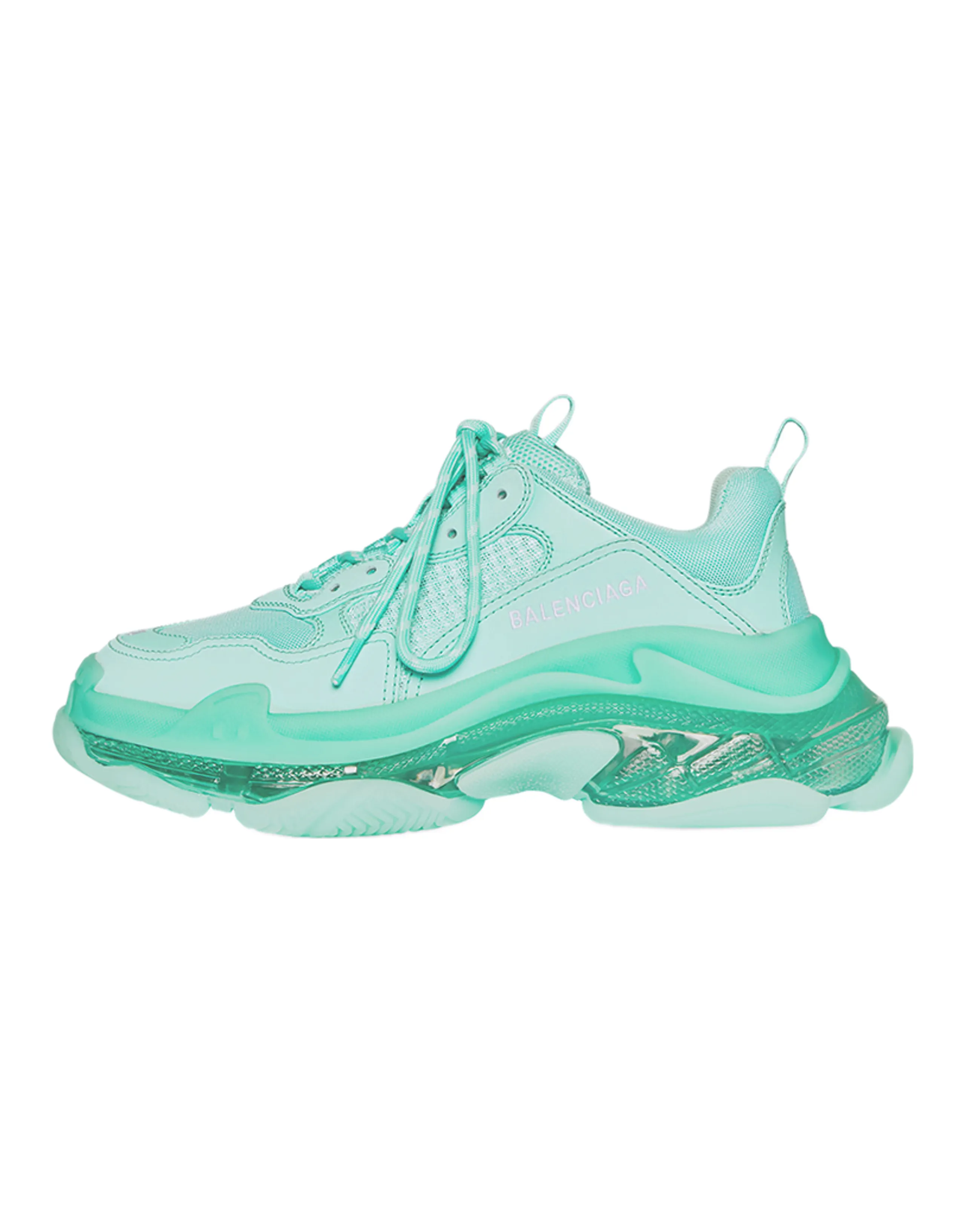 Balenciaga Triple S Clear Sole Green Women's