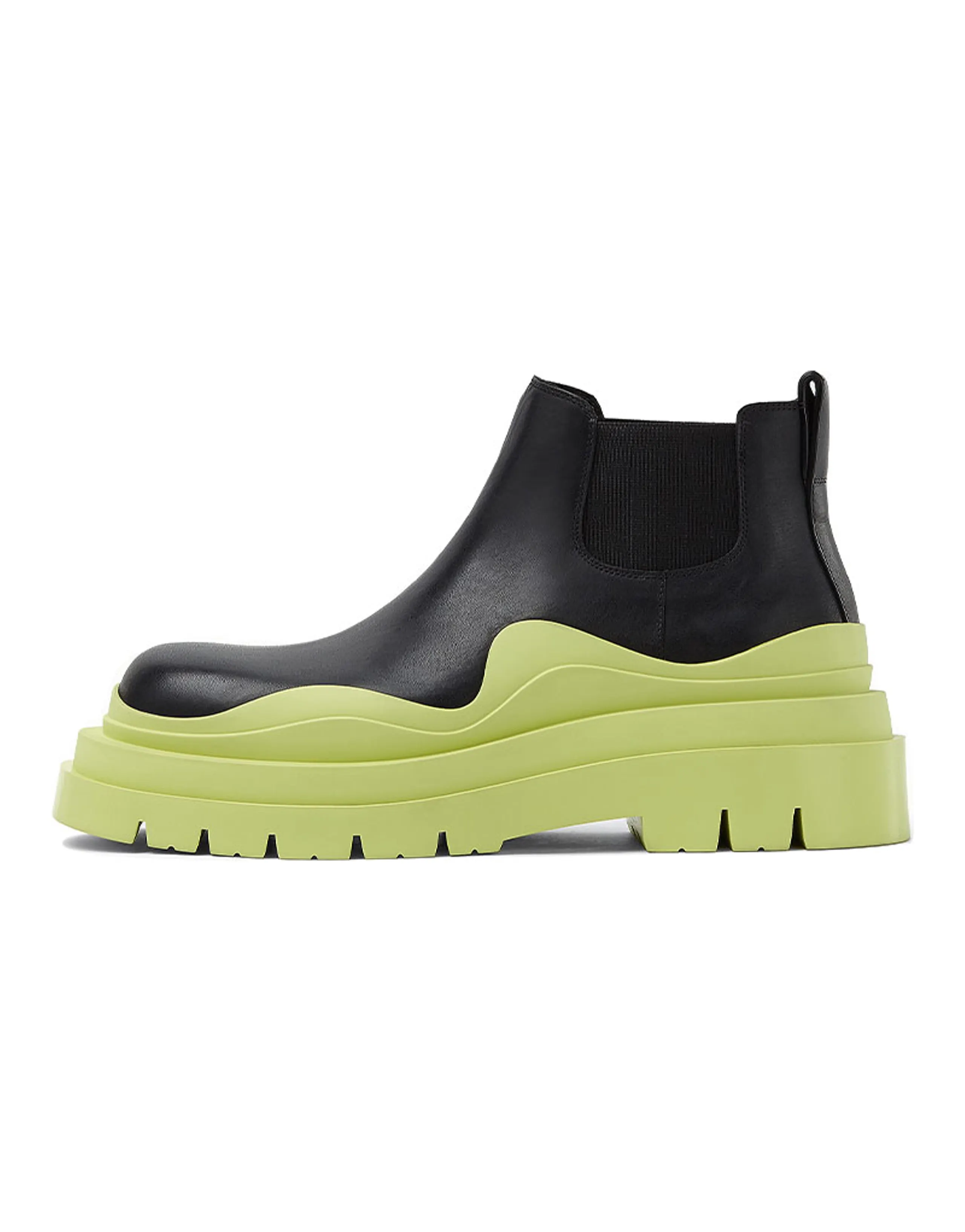 Bottega Veneta Tire Chelsea Short Chelsea Boots Women's Avocado Green