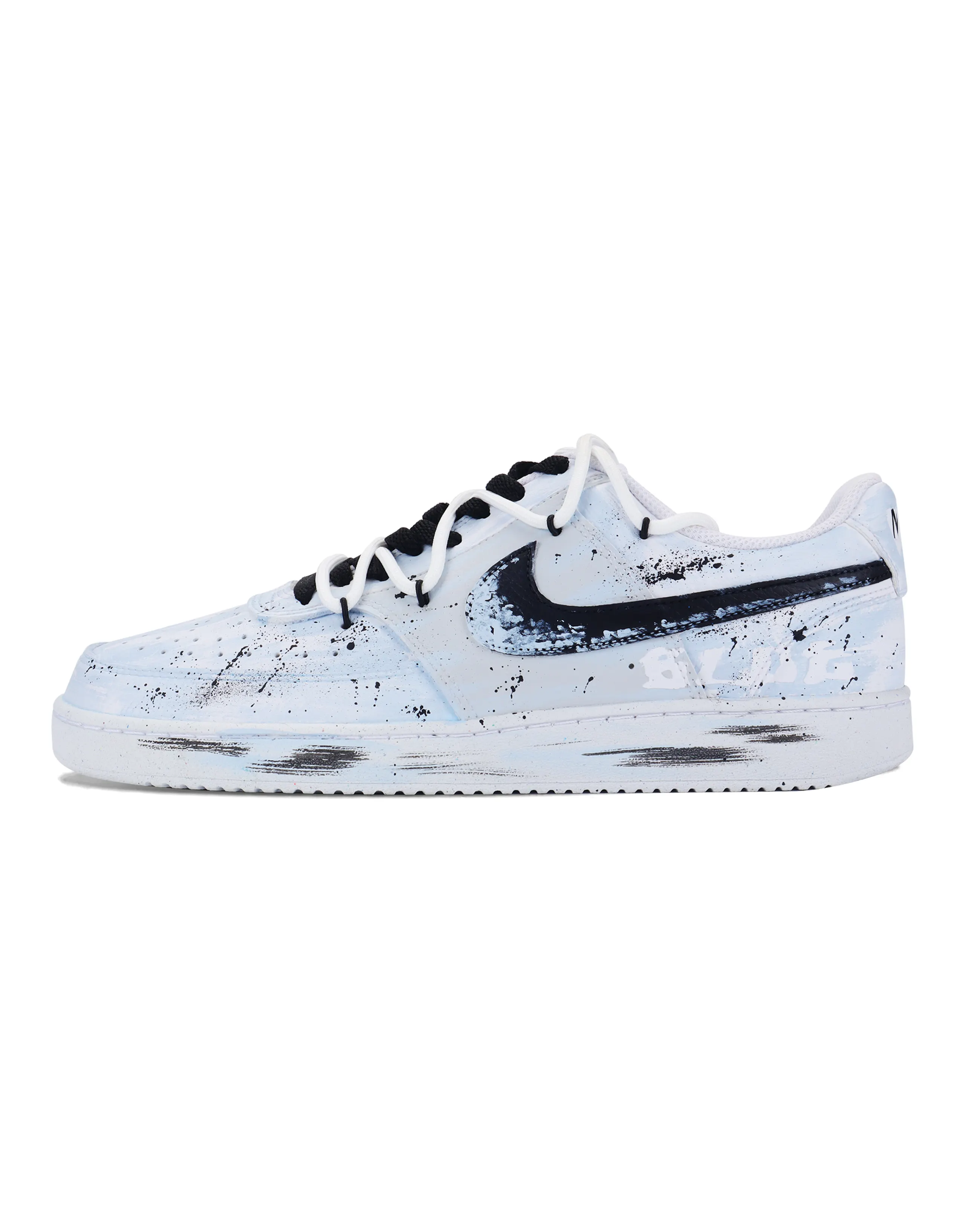 Nike Court Vision 1 Skateboard Shoes Unisex Low-Top White Blue