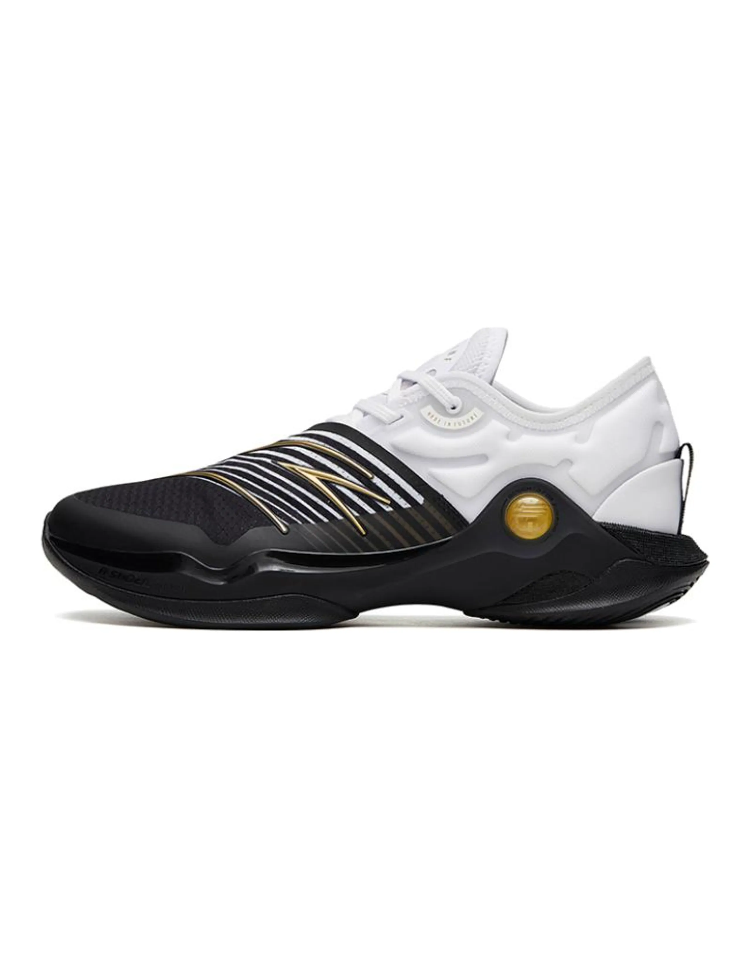 ANTA Skyline 1 Basketball Shoes Men Low-Top White Black/Gold