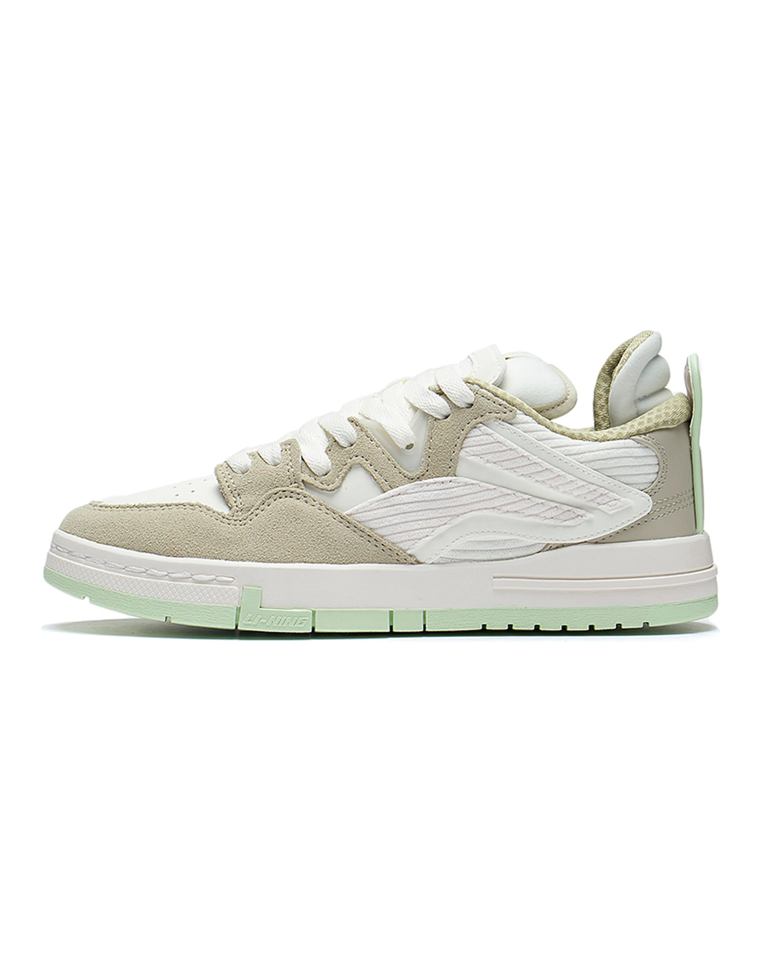 LiNing Wei Wu PRO Pro Anti-Slip Wear-Resistant Low-Top Skateboard Shoes Women's Plain Khaki