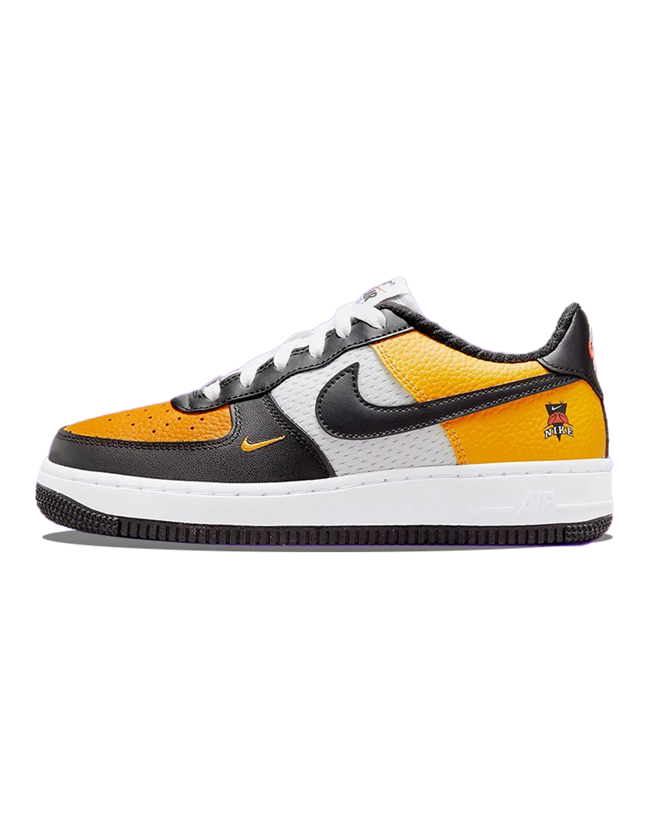 Nike Air Force 1 Low Black Gold Jersey Mesh GS