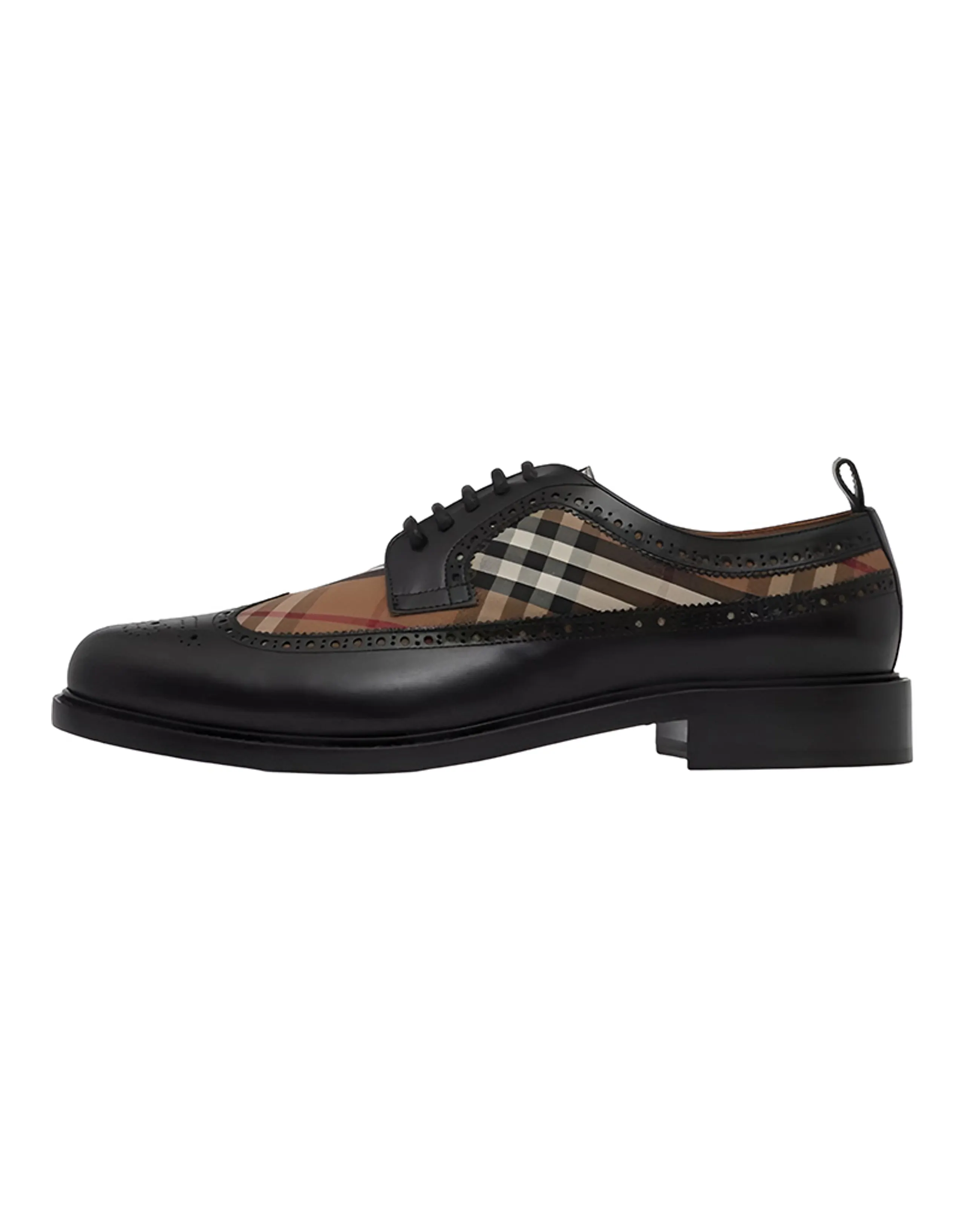 Burberry Vintage Check Panelled Lace-Up Derby Shoes