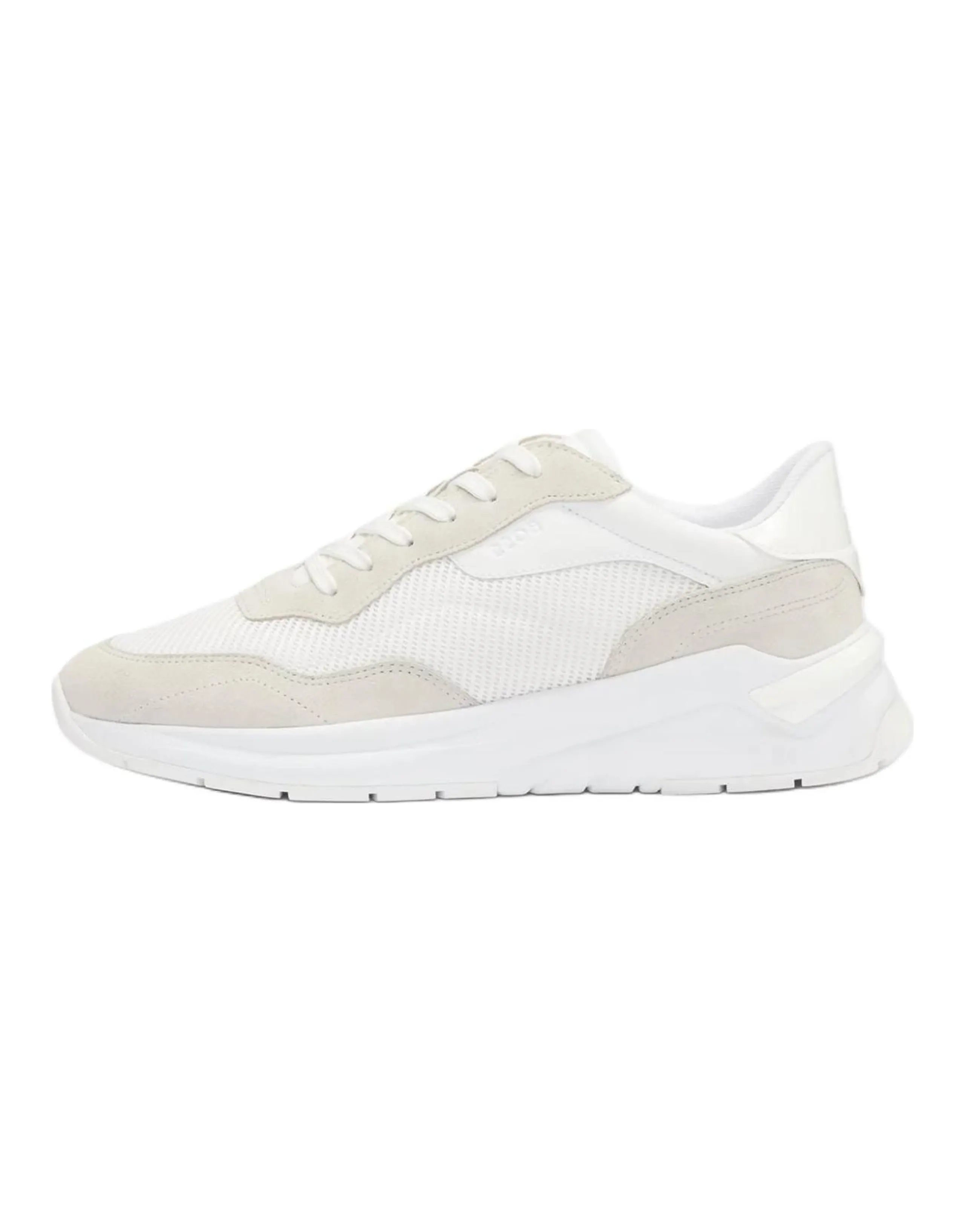 HUGO BOSS Lace-Up Round Toe Low-Top Casual Shoes Women's White