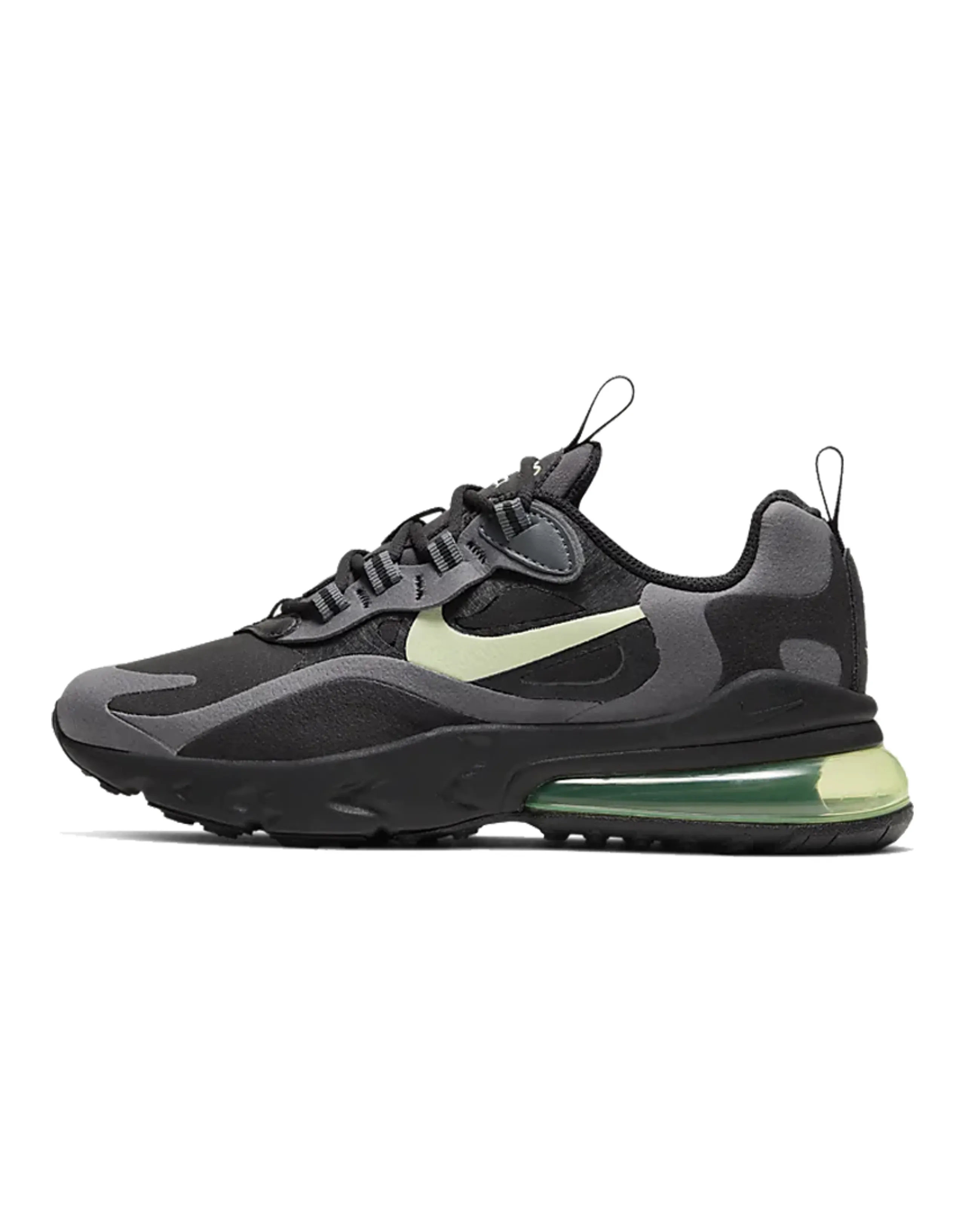 Nike Air Max 270 React Black Barely Volt GS